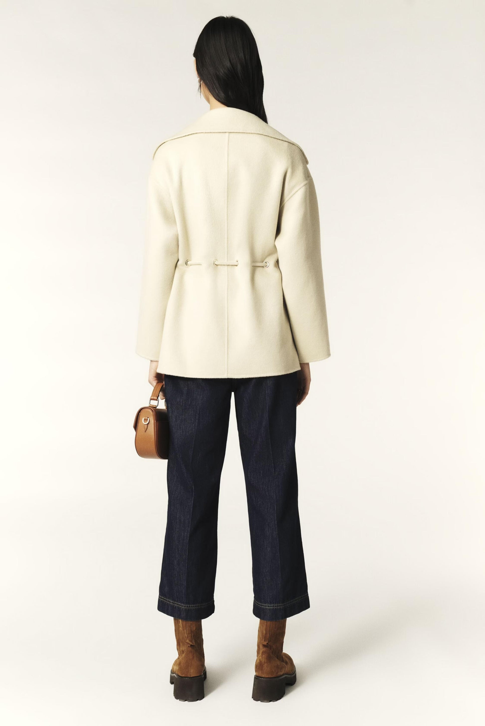 ba&sh Belted Coat Kam Off-White