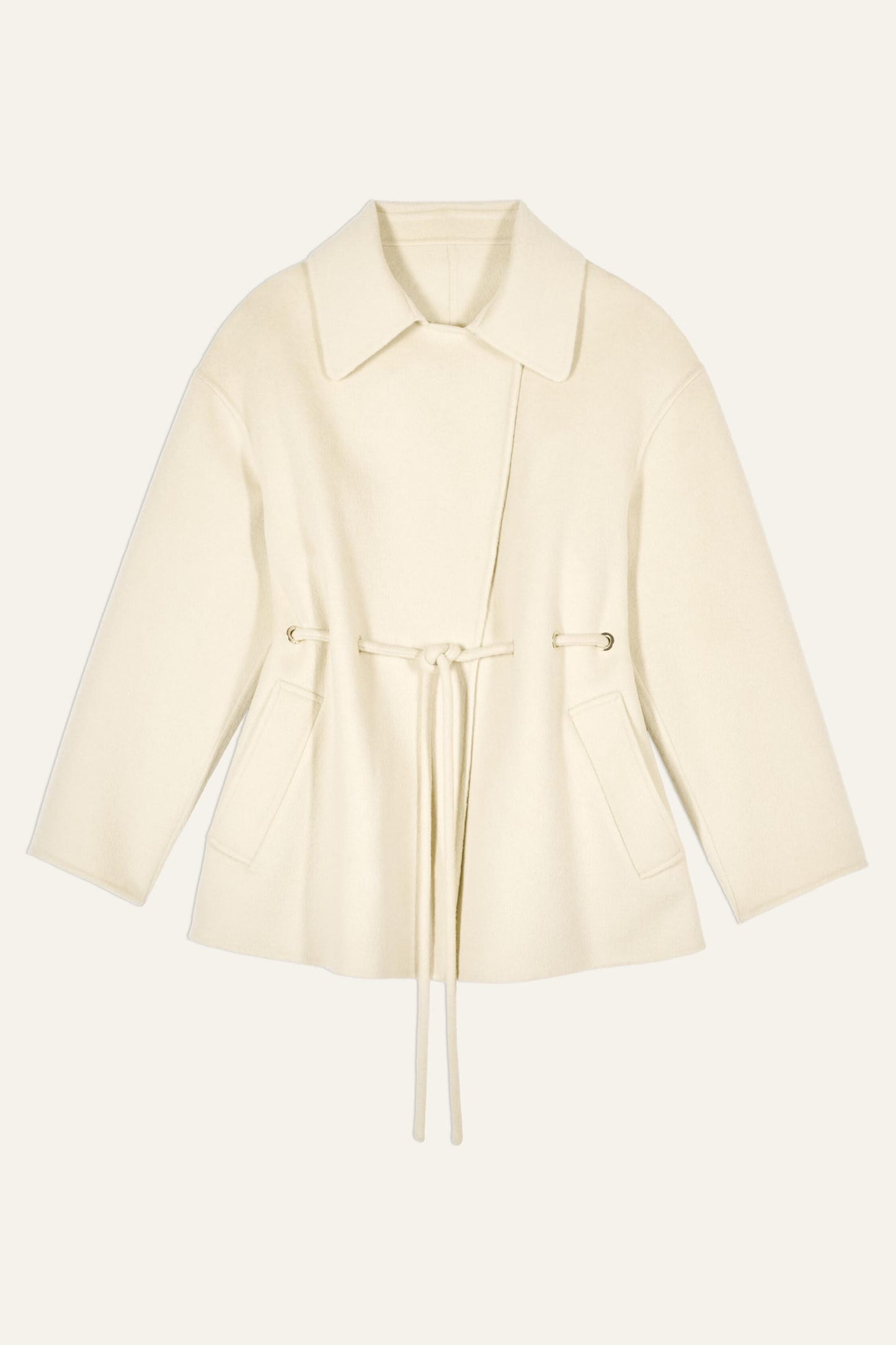 ba&sh Belted Coat Kam Off-White