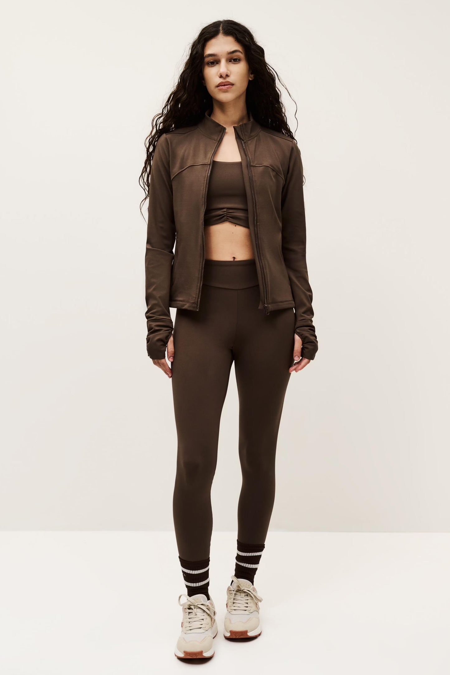 ba&sh Stand-Up Collar Jacket Gladys Brown