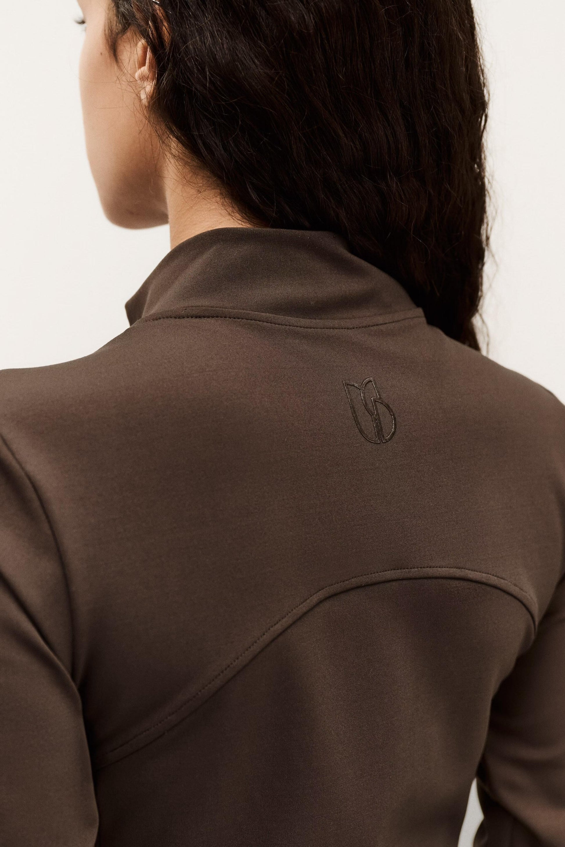 ba&sh Stand-Up Collar Jacket Gladys Brown