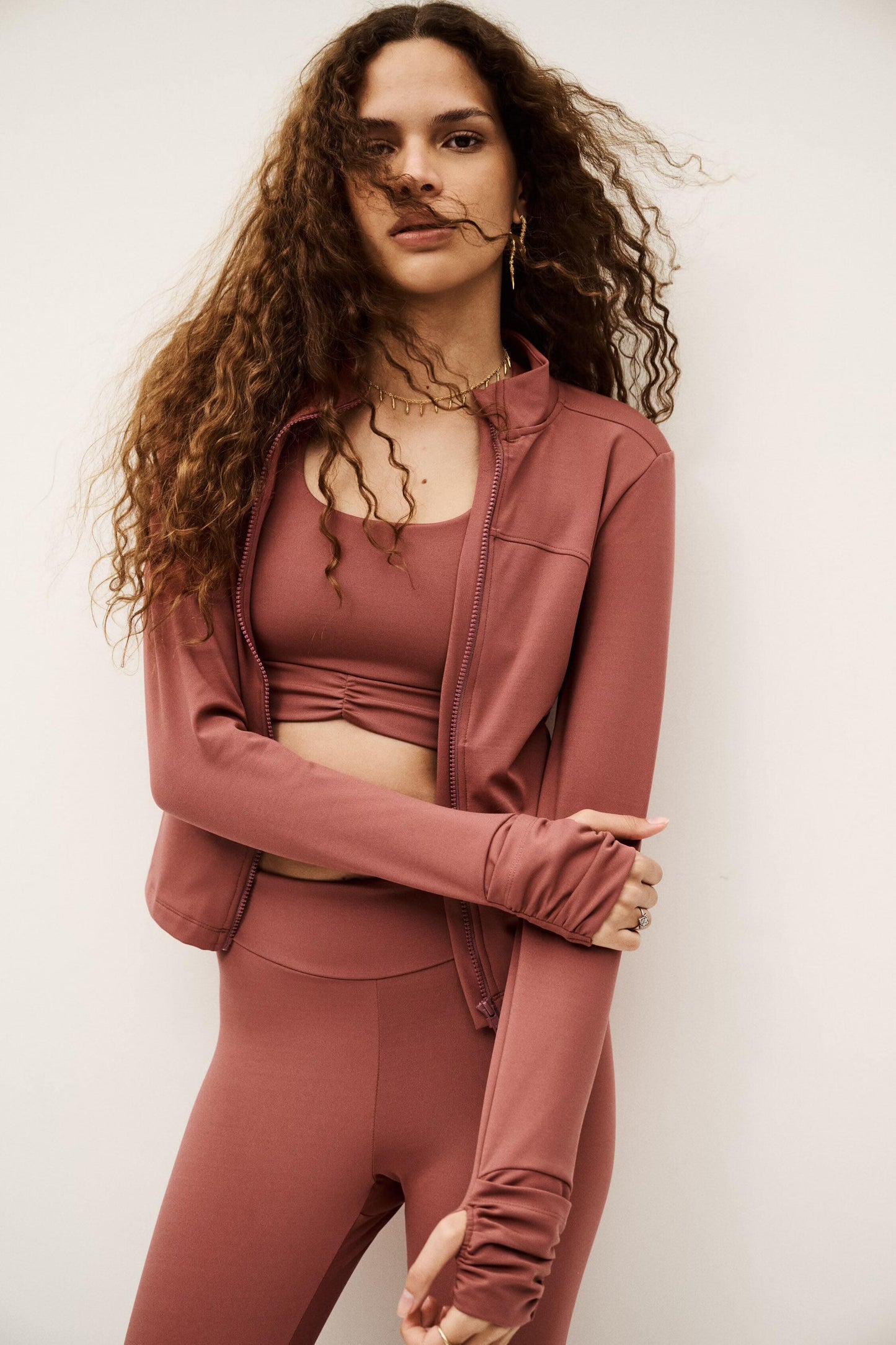 ba&sh Stand-Up Collar Jacket Gladys Pink