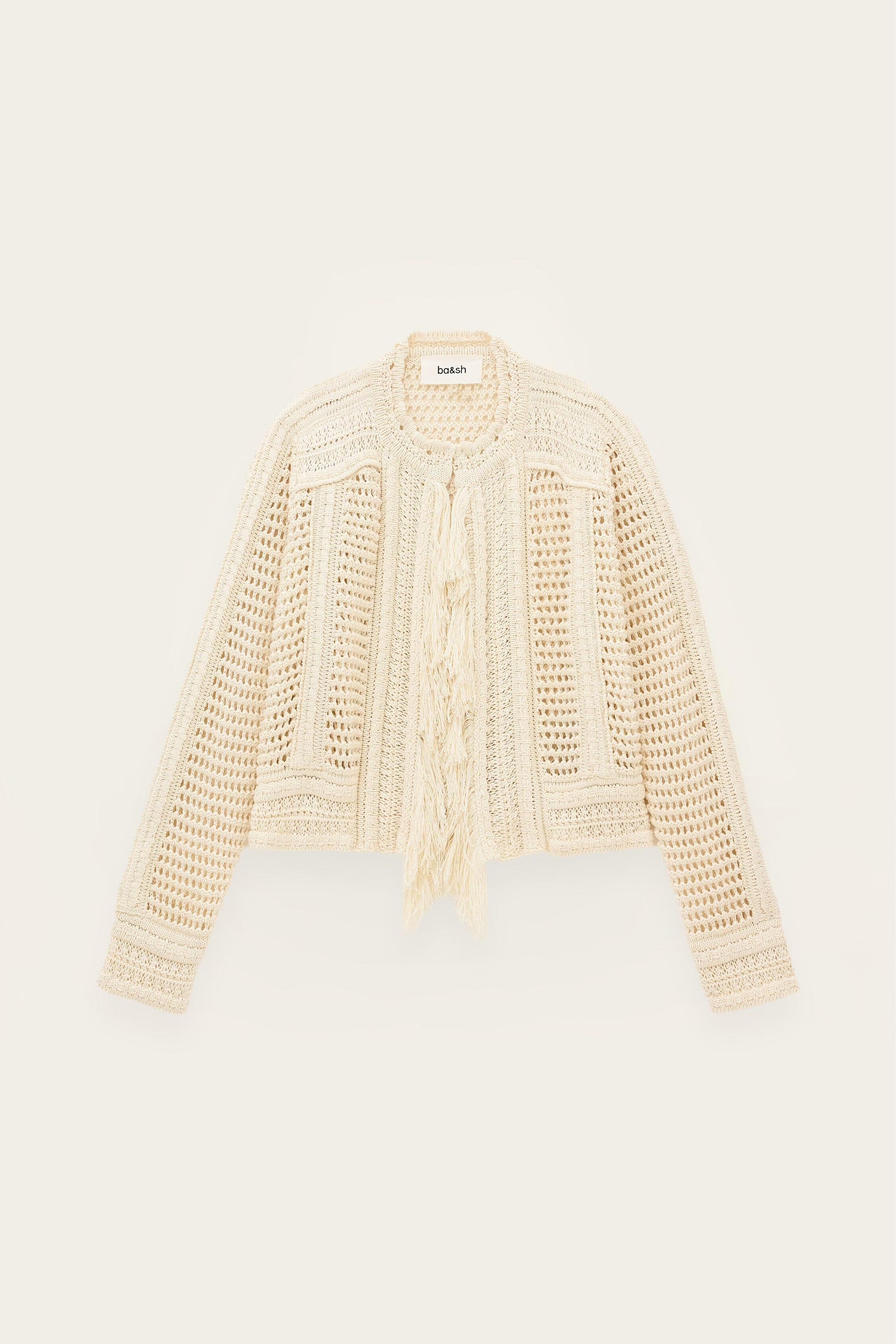 ba&sh Knit Cardigan Bianca Off-White