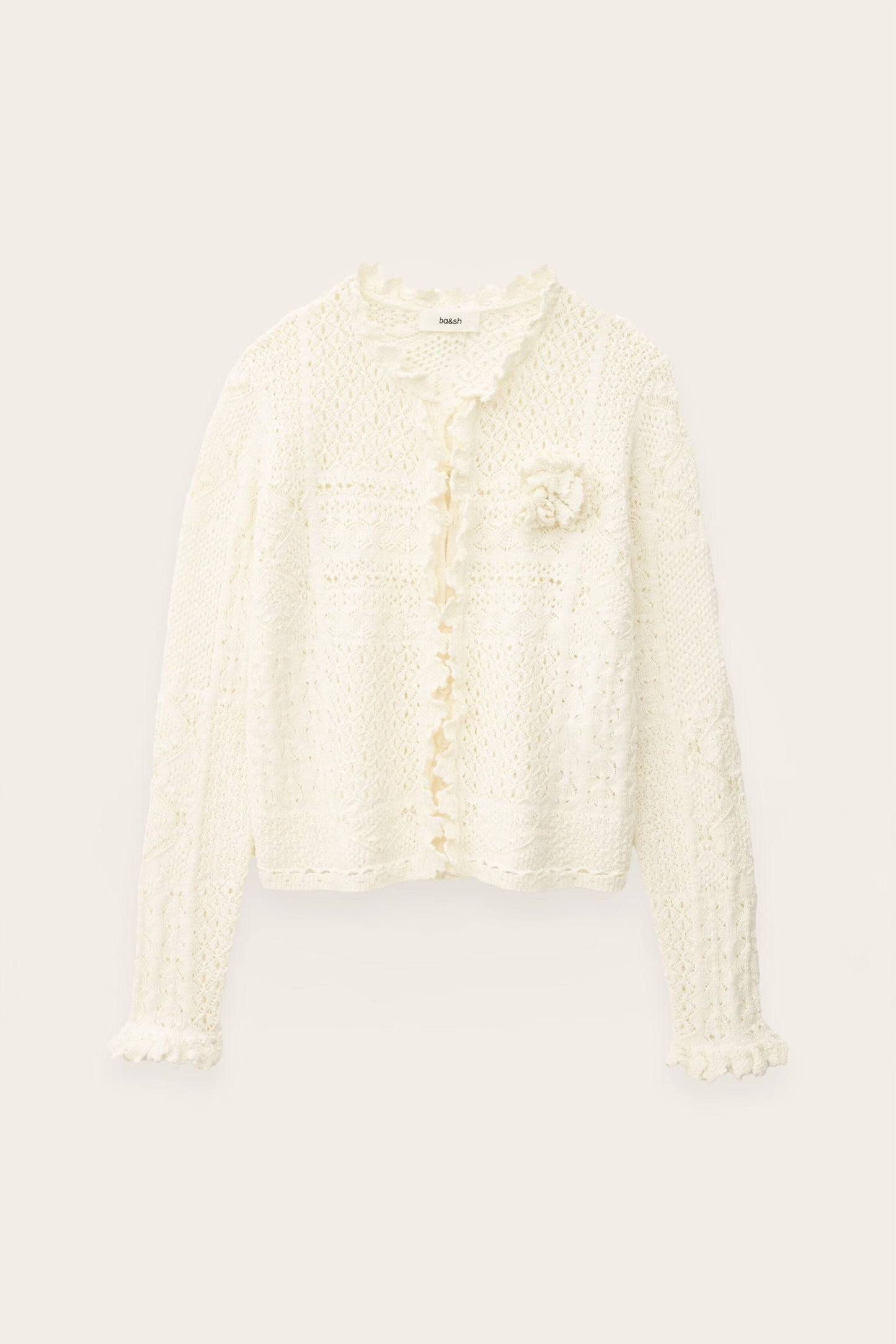 ba&sh Knit Cardigan Soria Off-White