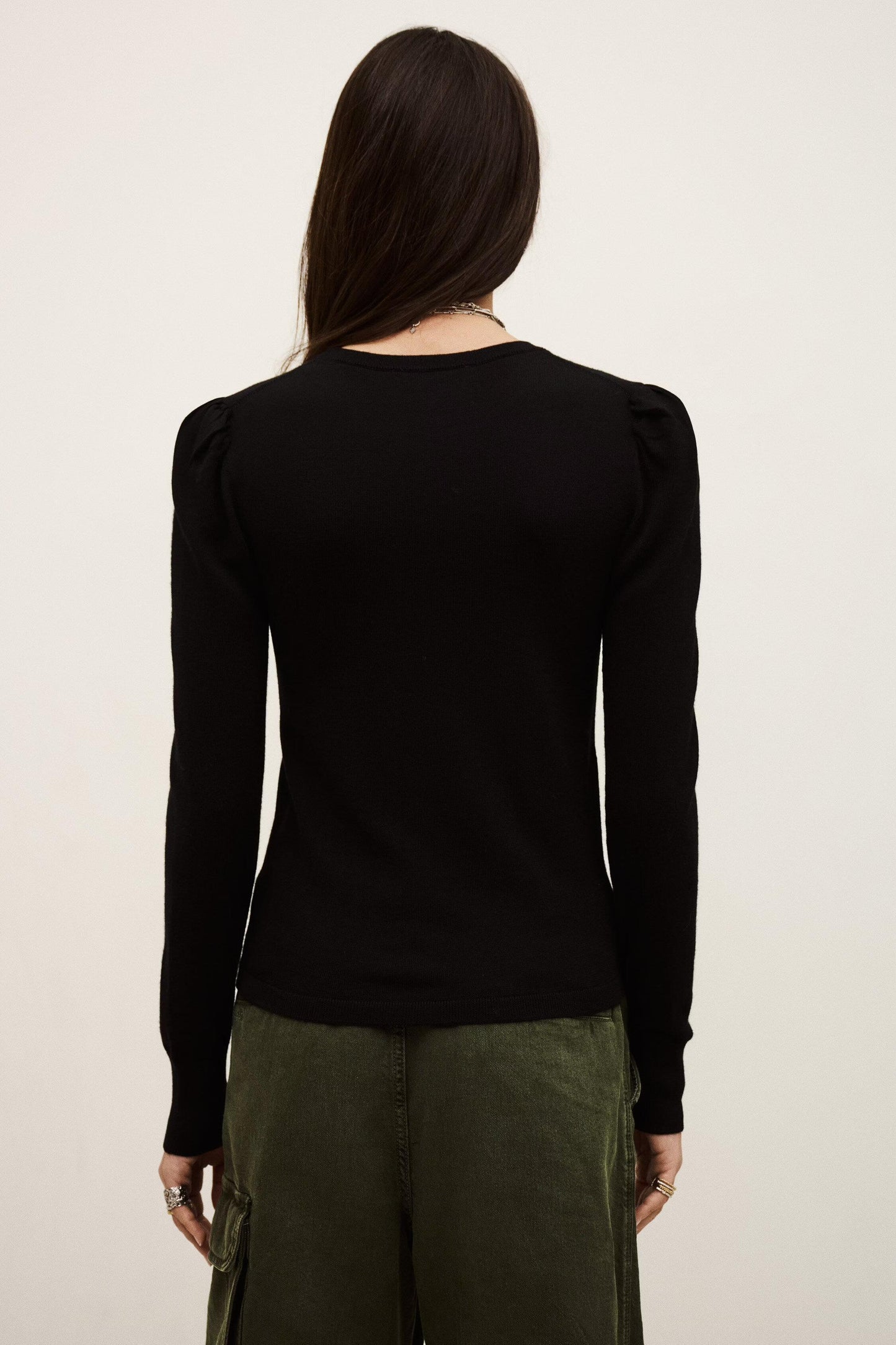 ba&sh Sweater With Long Balloon Sleeves Britanie Black
