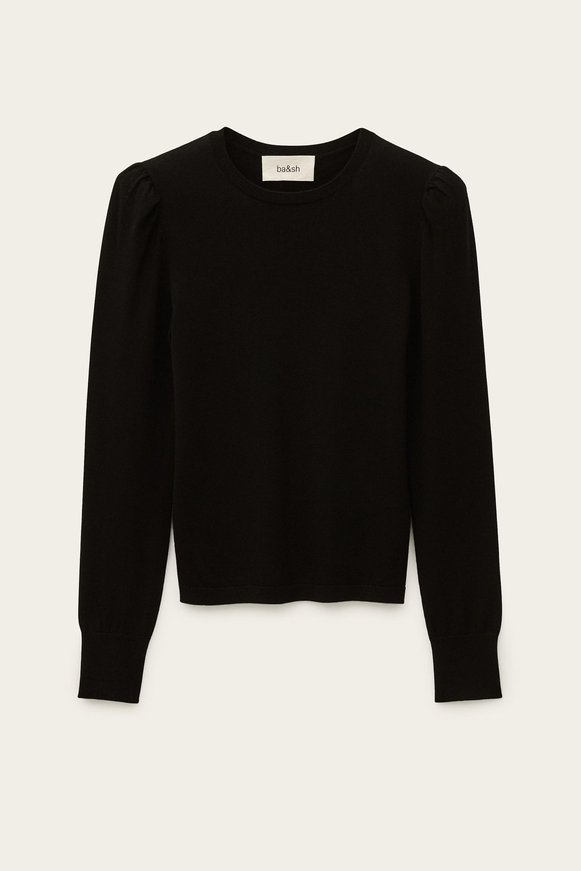 ba&sh Sweater With Long Balloon Sleeves Britanie Black