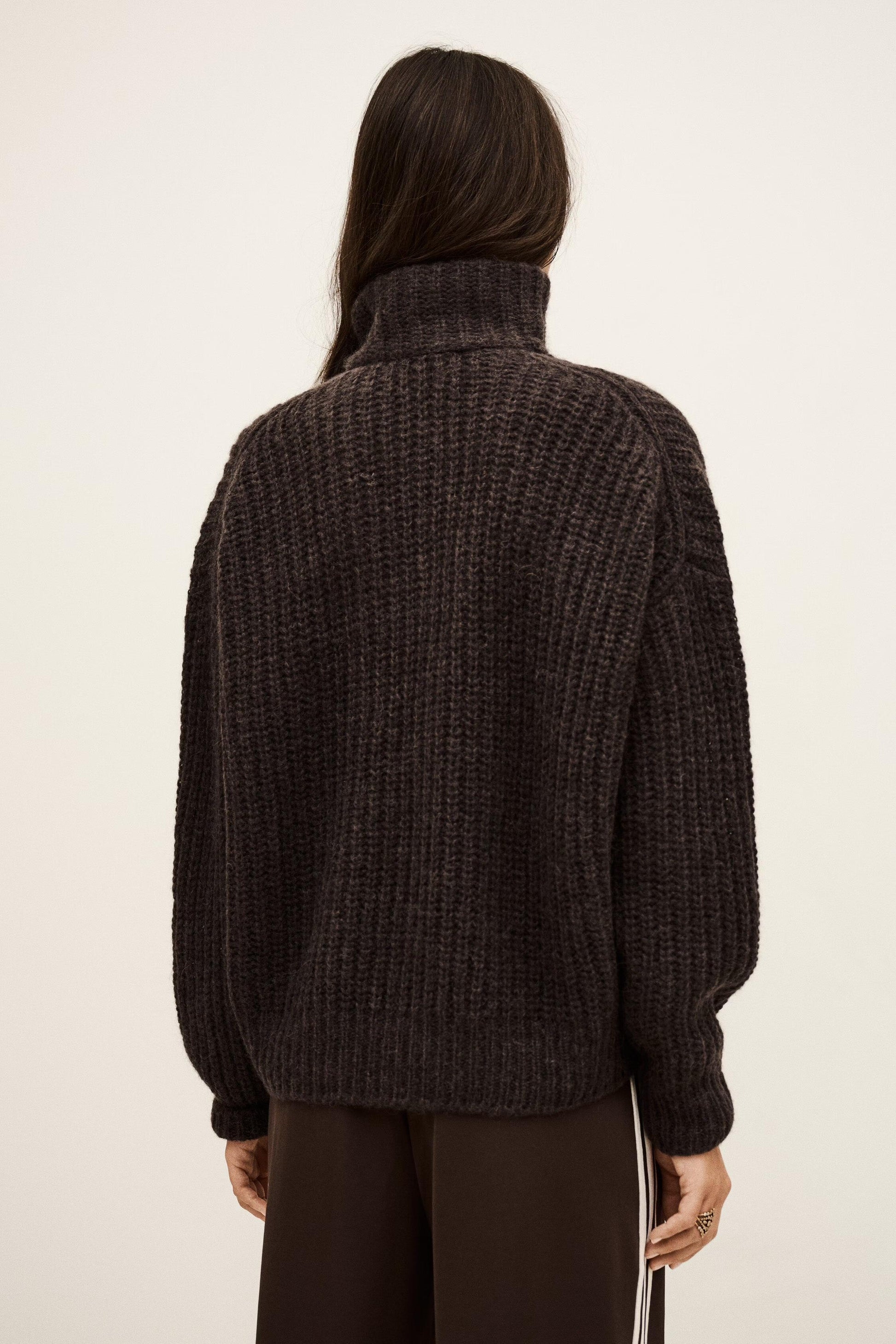 ba&sh Loose-Fitting Sweater Beltane Brown