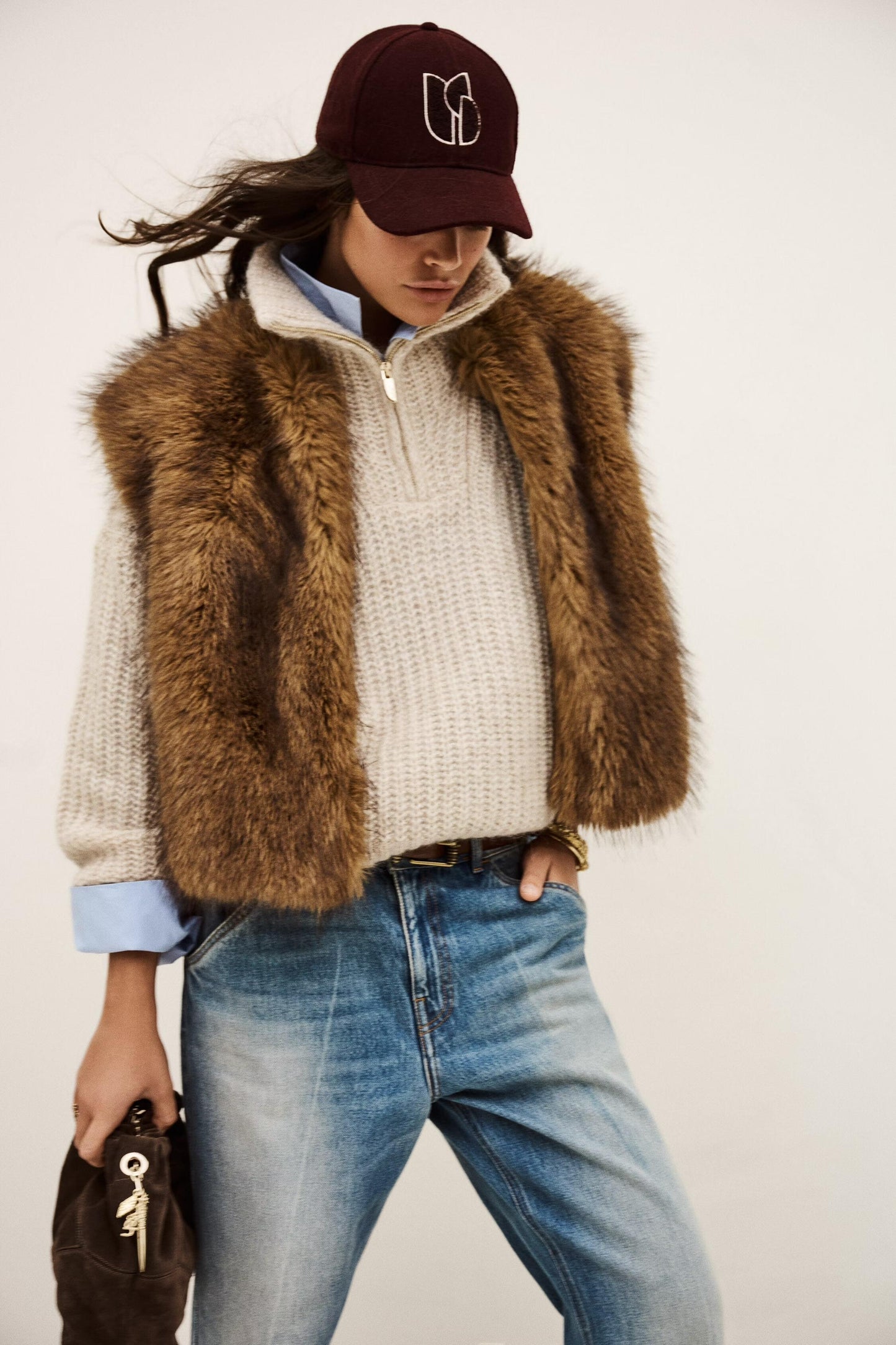 ba&sh Loose-Fitting Sweater Beltane White