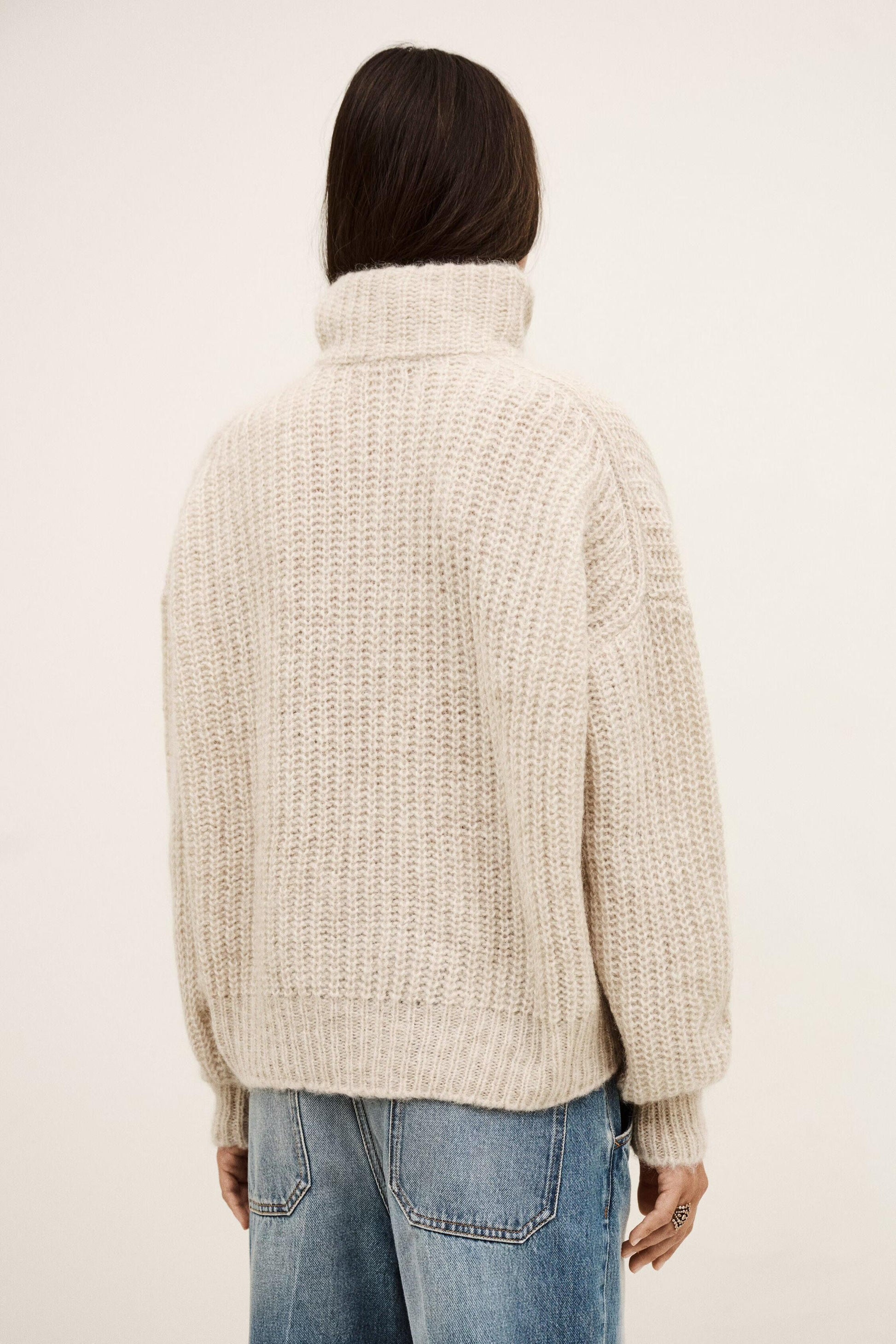 ba&sh Loose-Fitting Sweater Beltane White