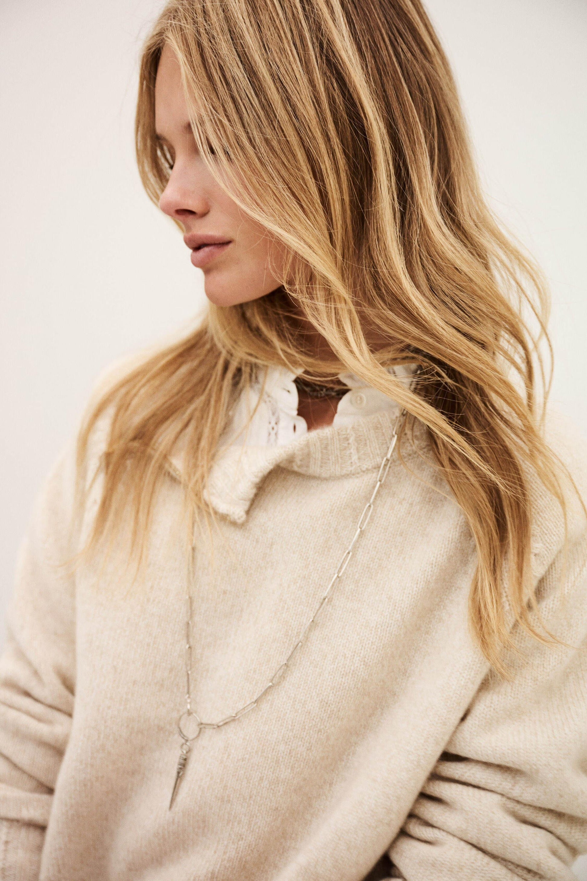 ba&sh Cropped Sweater Corvy Beige
