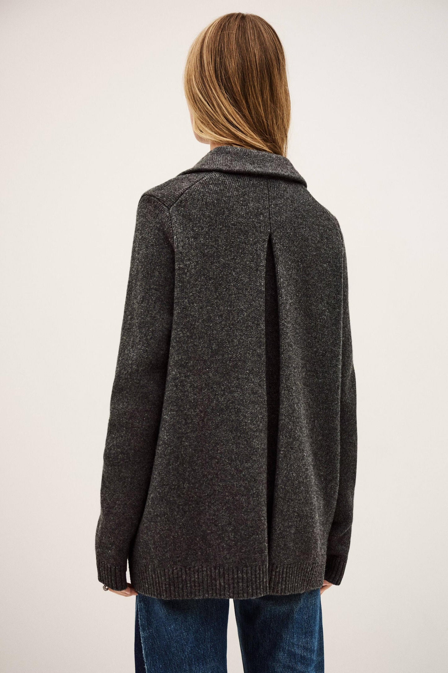 ba&sh Knitted Cardigan Coat Vesta Gray