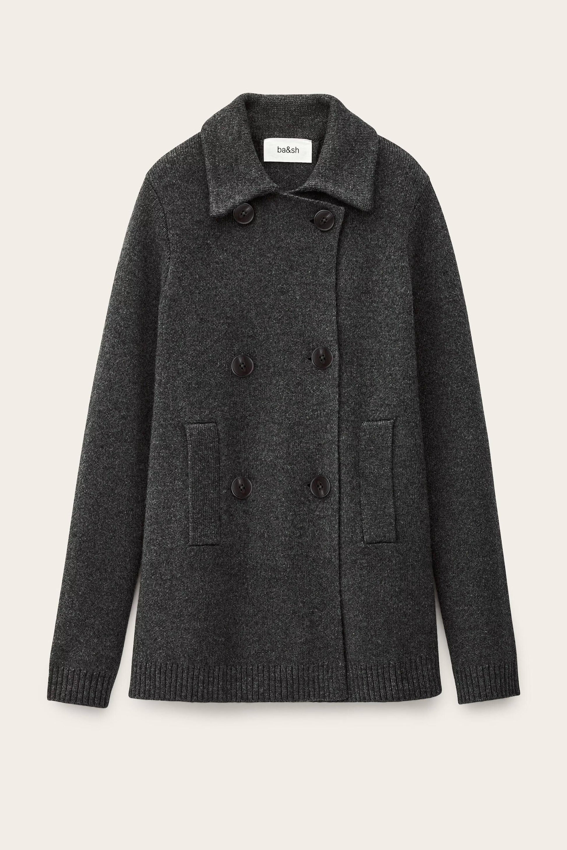 ba&sh Knitted Cardigan Coat Vesta Gray
