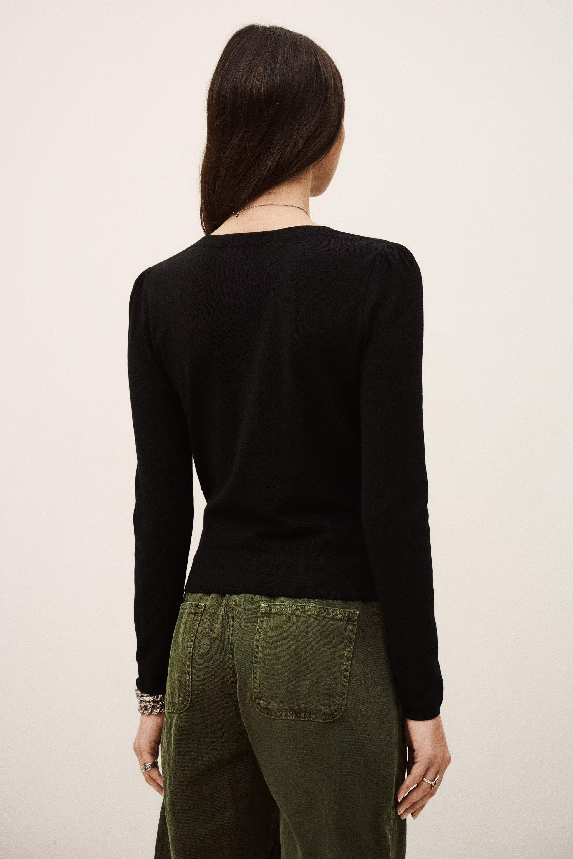ba&sh Wrap Sweater Hugo Black
