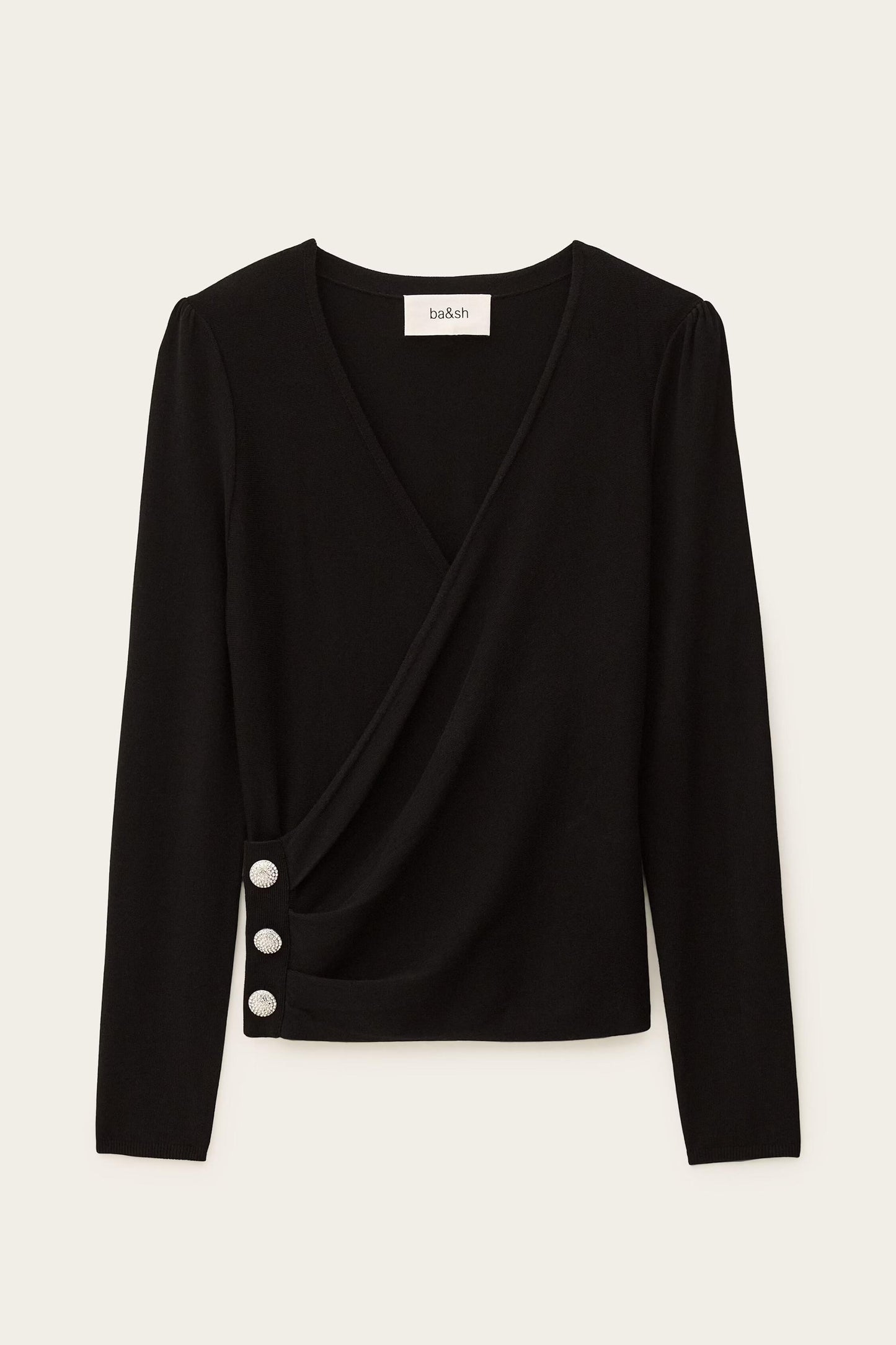 ba&sh Wrap Sweater Hugo Black