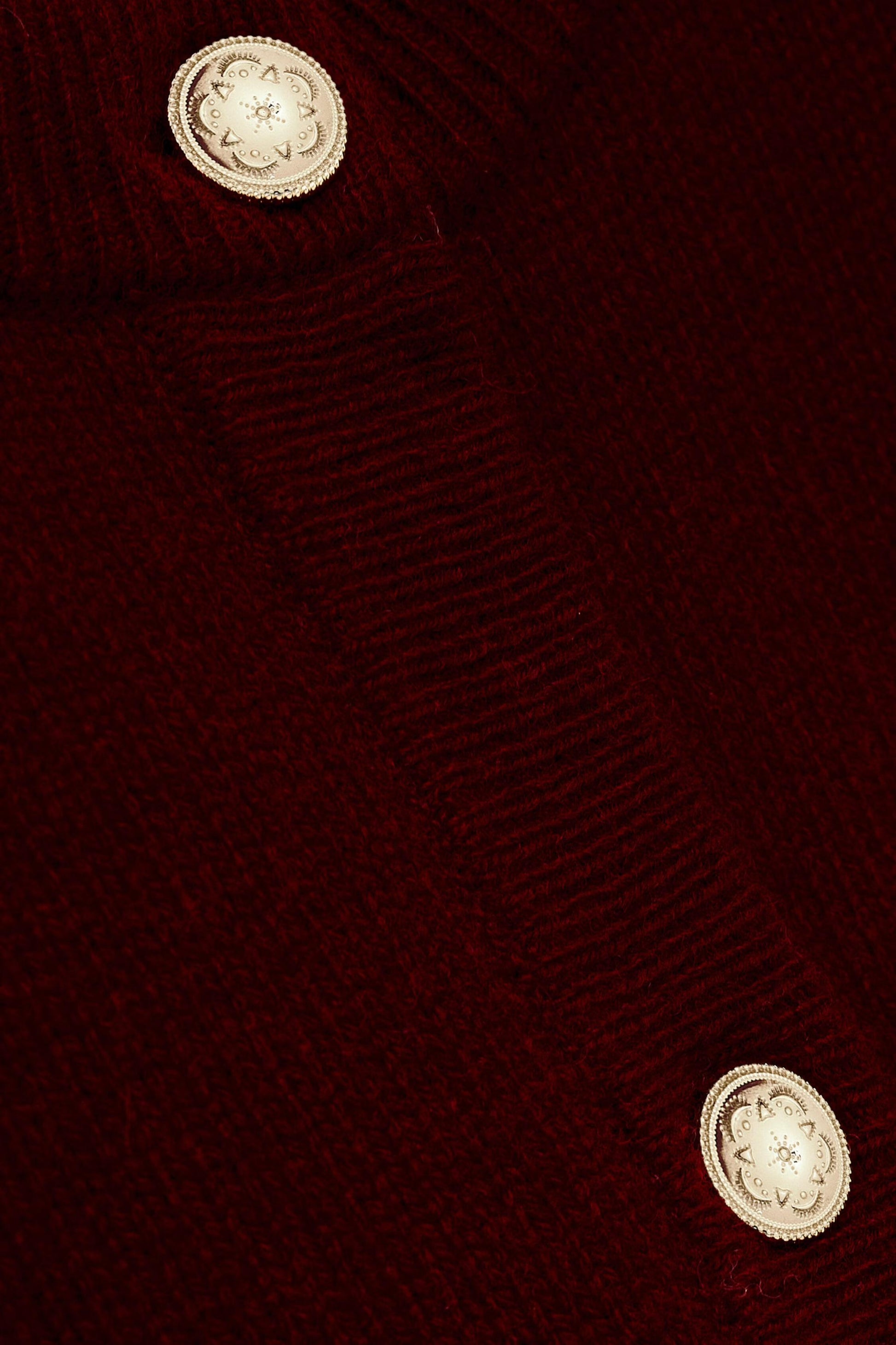 ba&sh Cropped Knit Cardigan Pegg Red