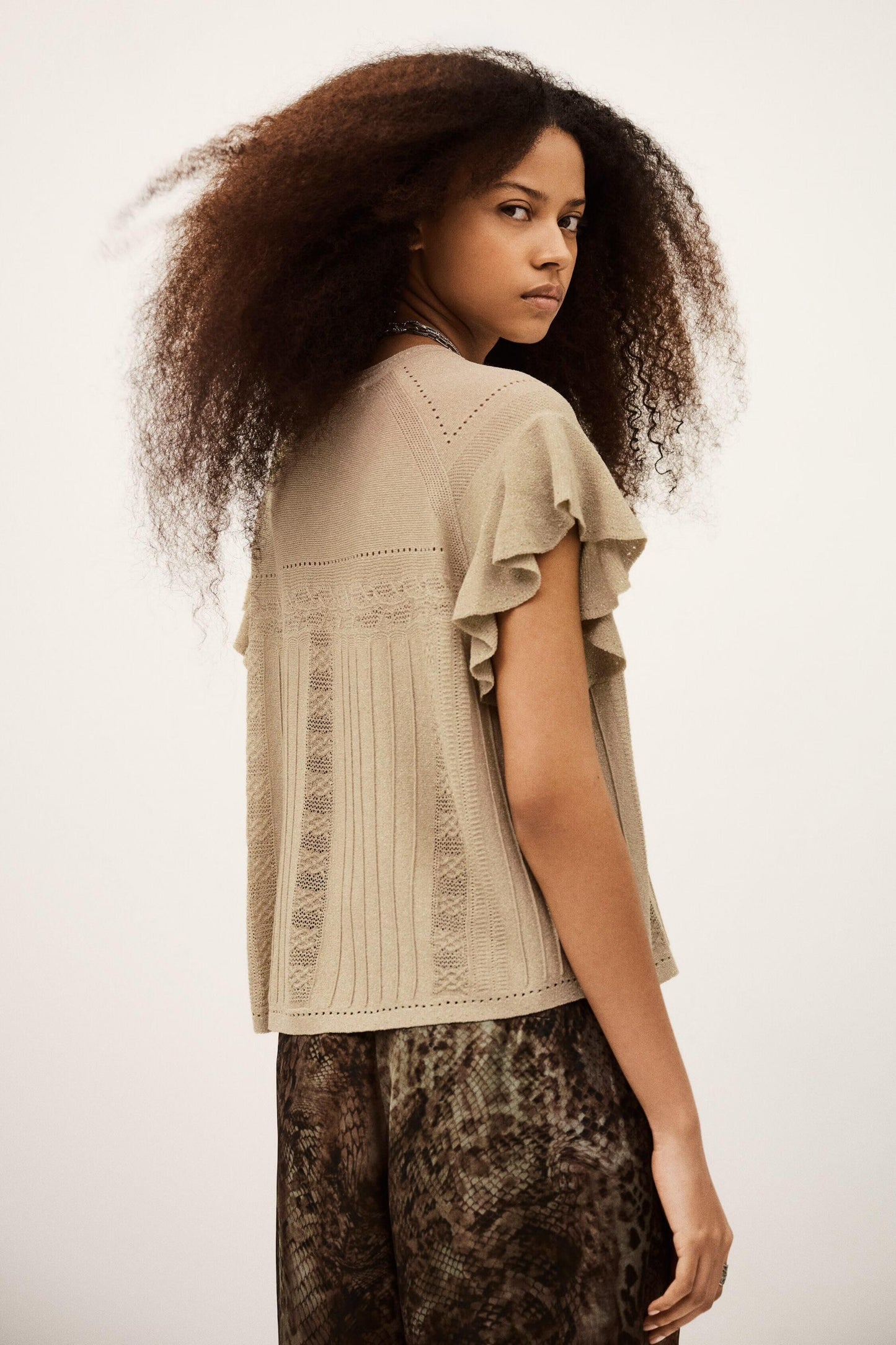 ba&sh Knit Top Piera Gold