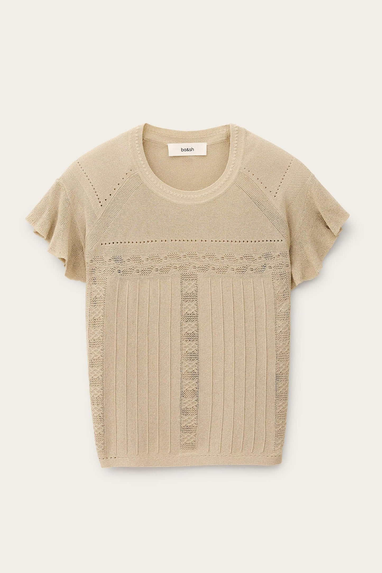 ba&sh Knit Top Piera Gold