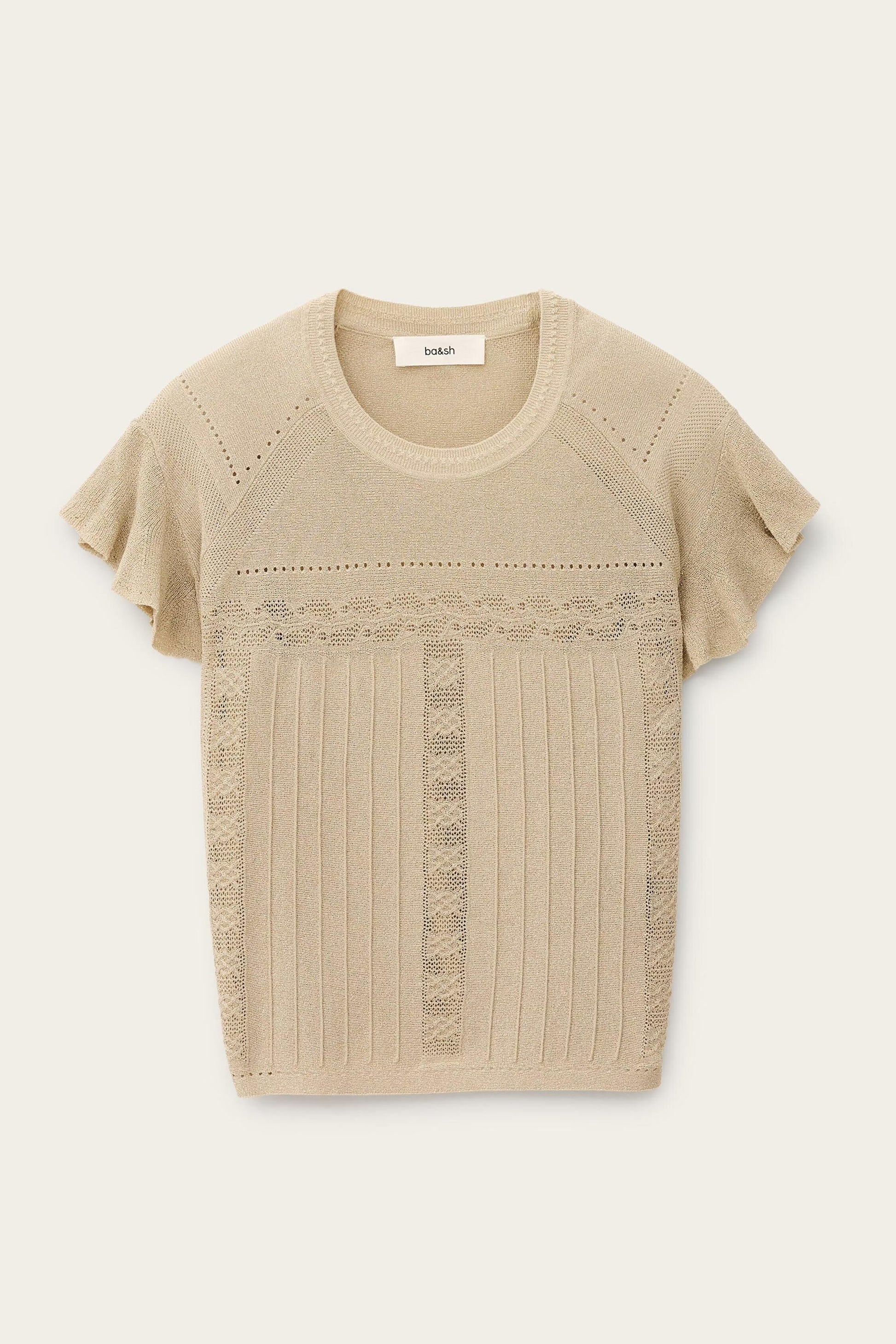 ba&sh Knit Top Piera Gold