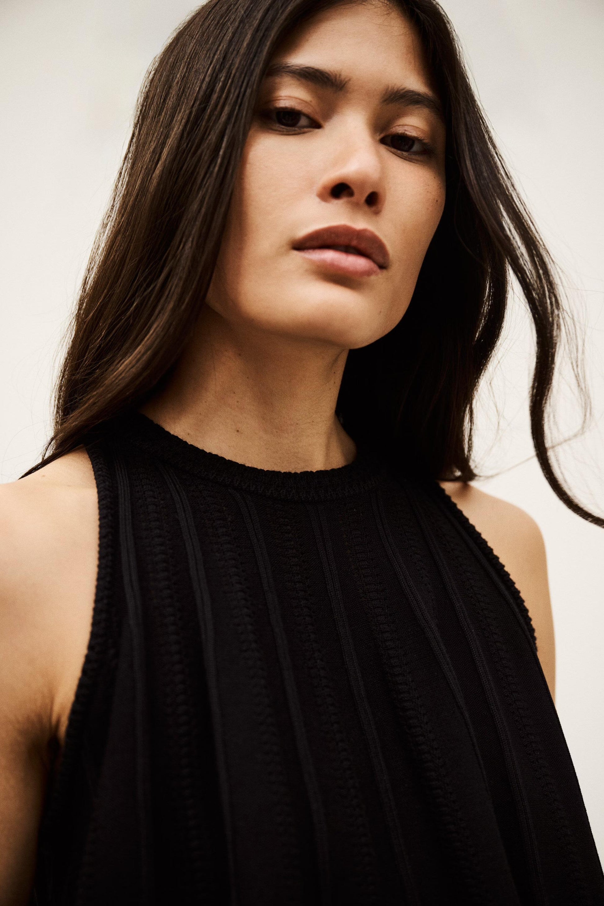 ba&sh Knit Tank Top Serres Black