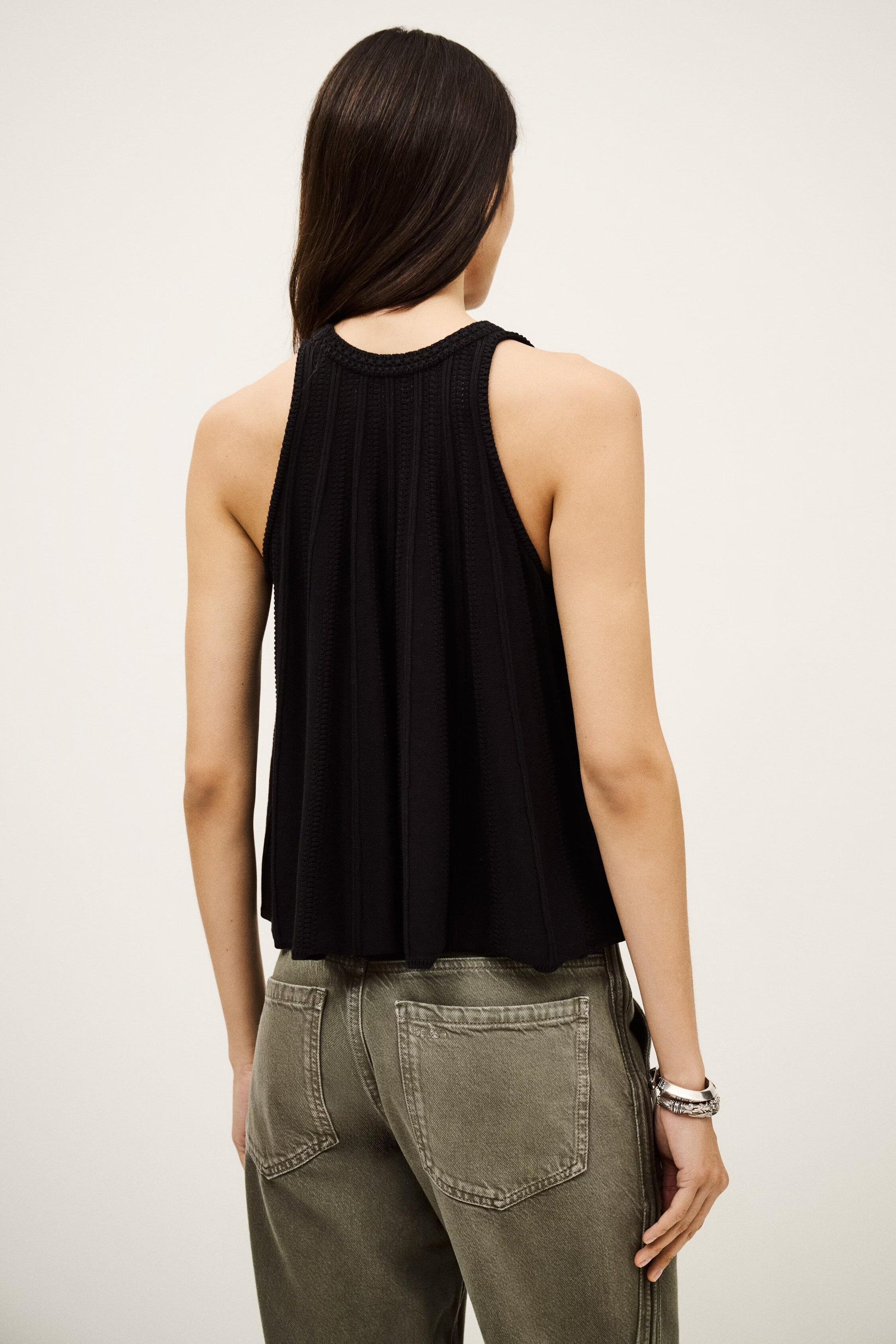 ba&sh Knit Tank Top Serres Black