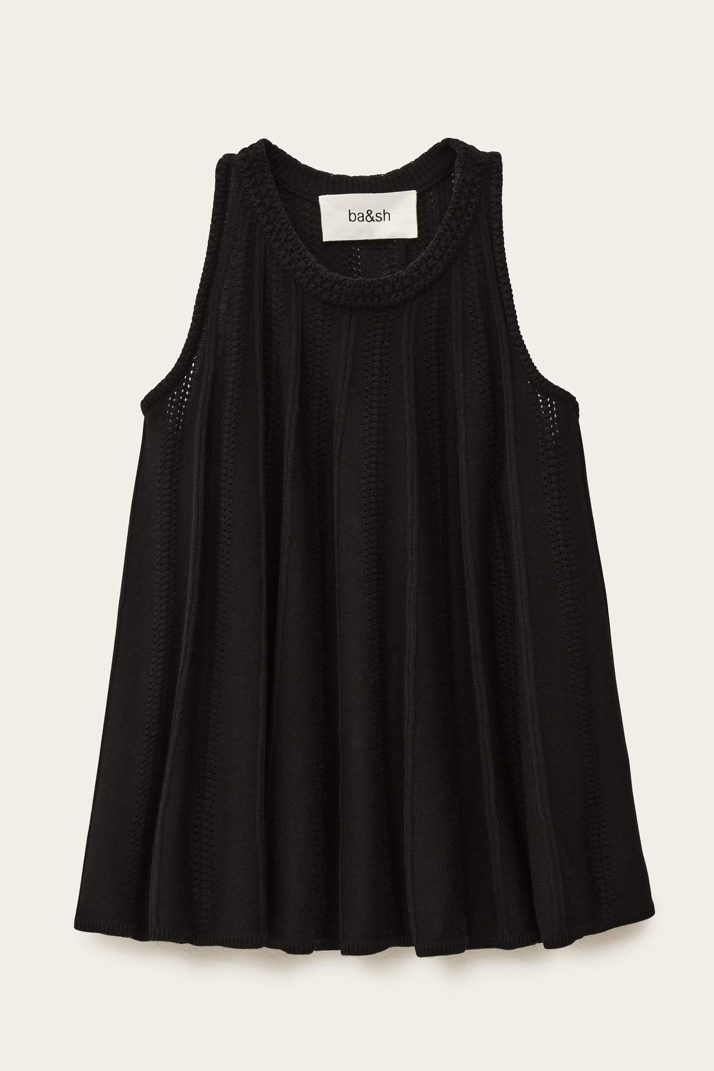 ba&sh Knit Tank Top Serres Black