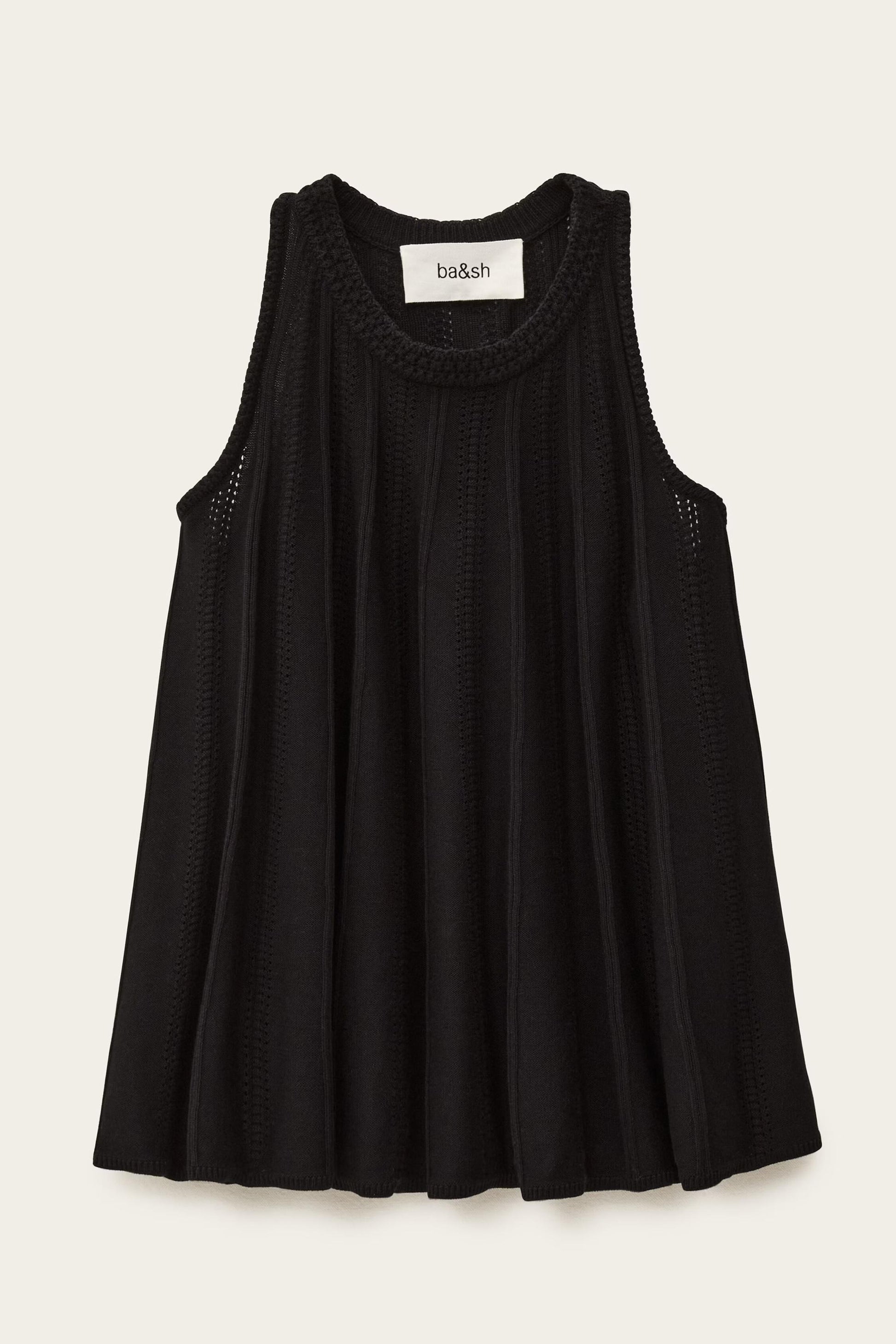 ba&sh Knit Tank Top Serres Black