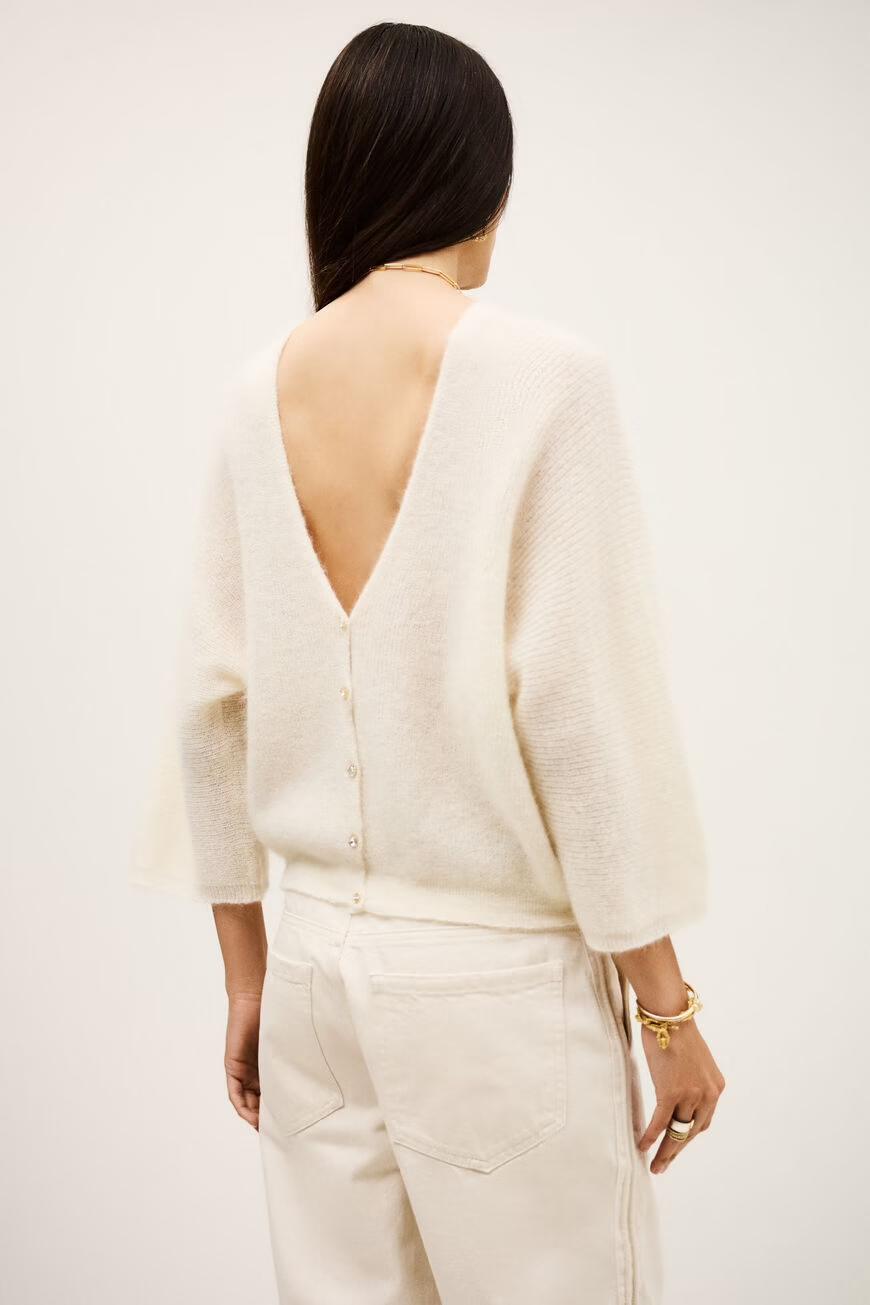 ba&sh Reversible Sweater Isaac Off-White