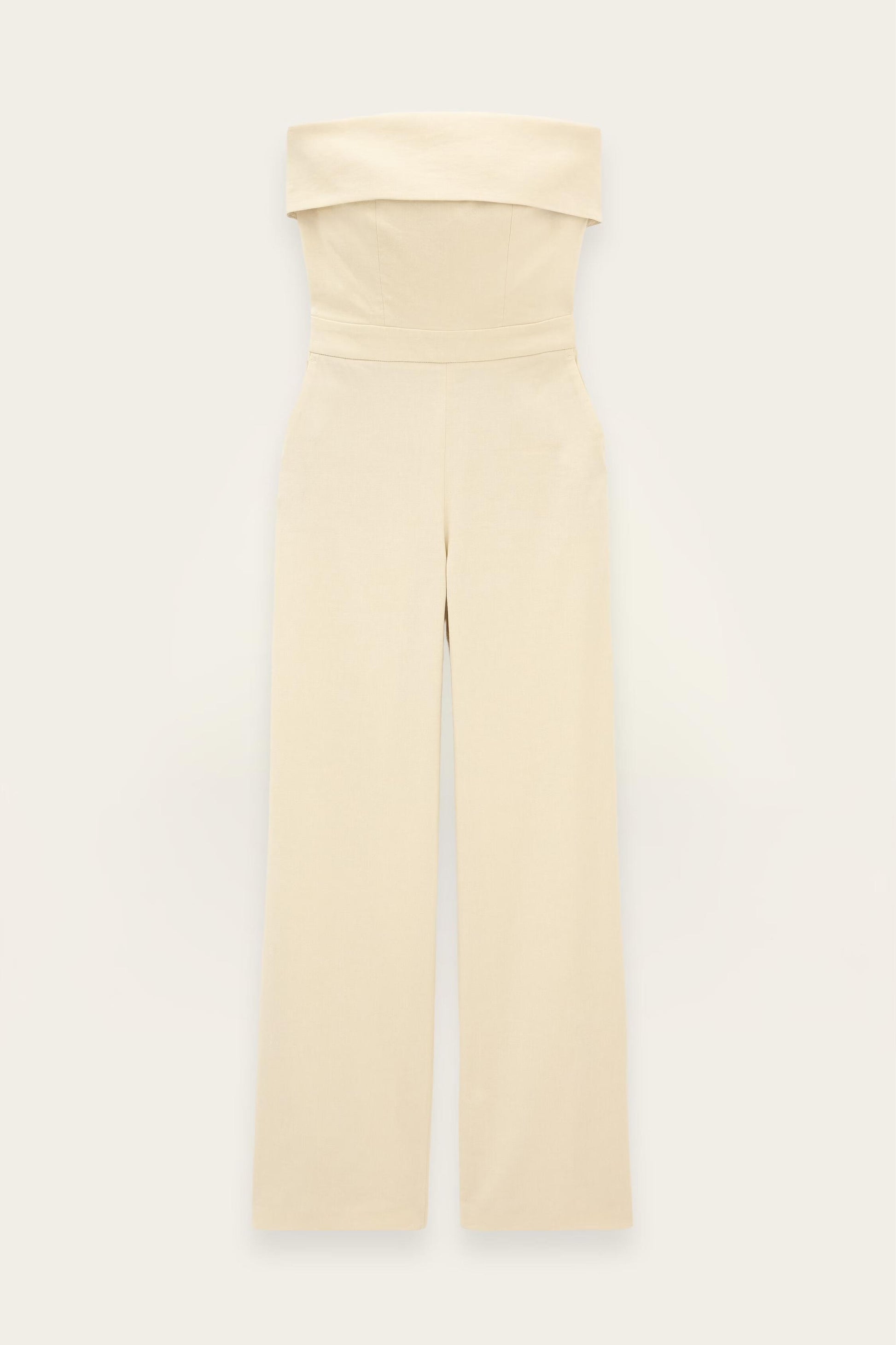 ba&sh Bustier Jumpsuit Cenelia Yellow