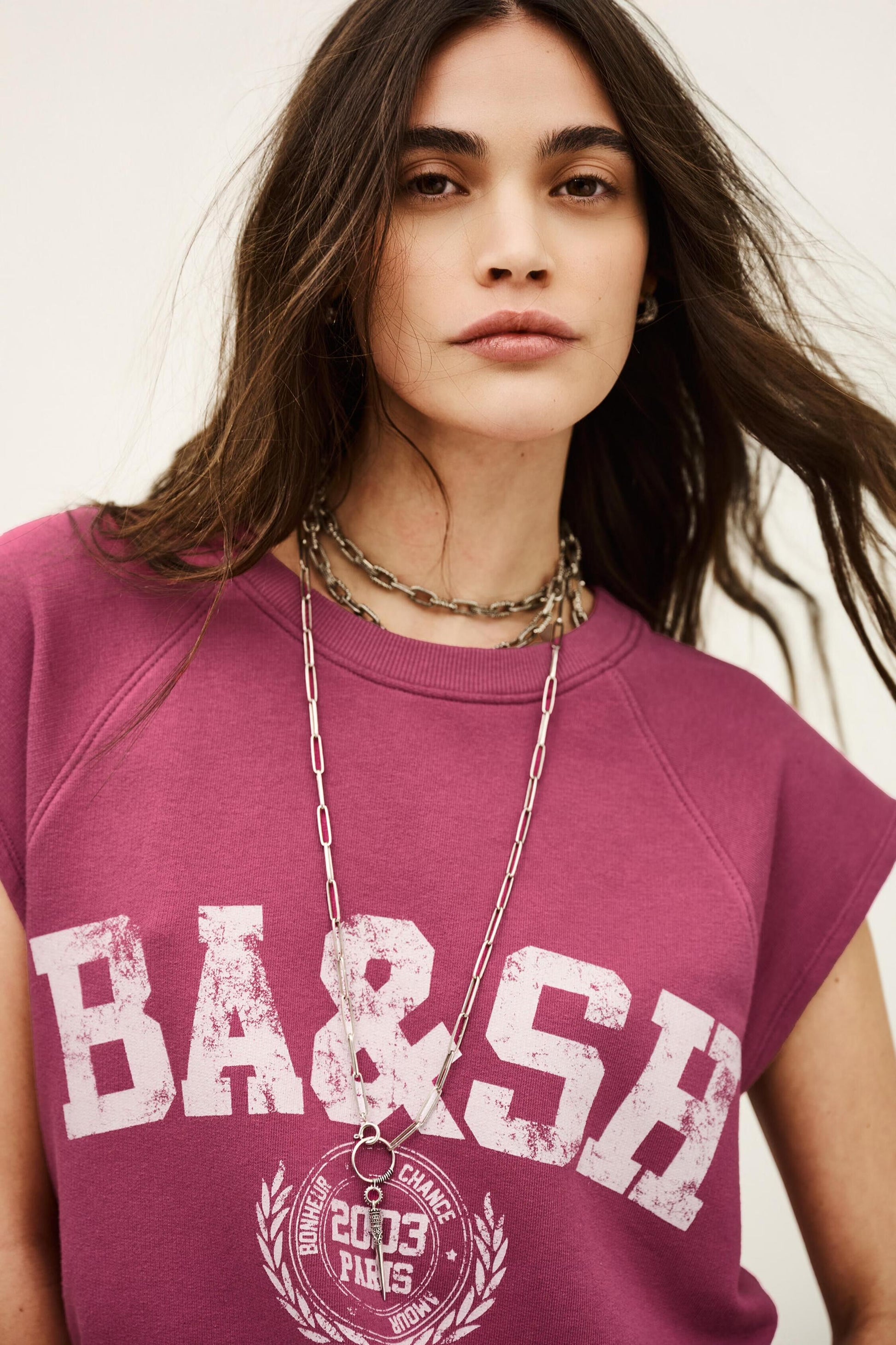 ba&sh Sleeveless Sweatshirt Beata Pink