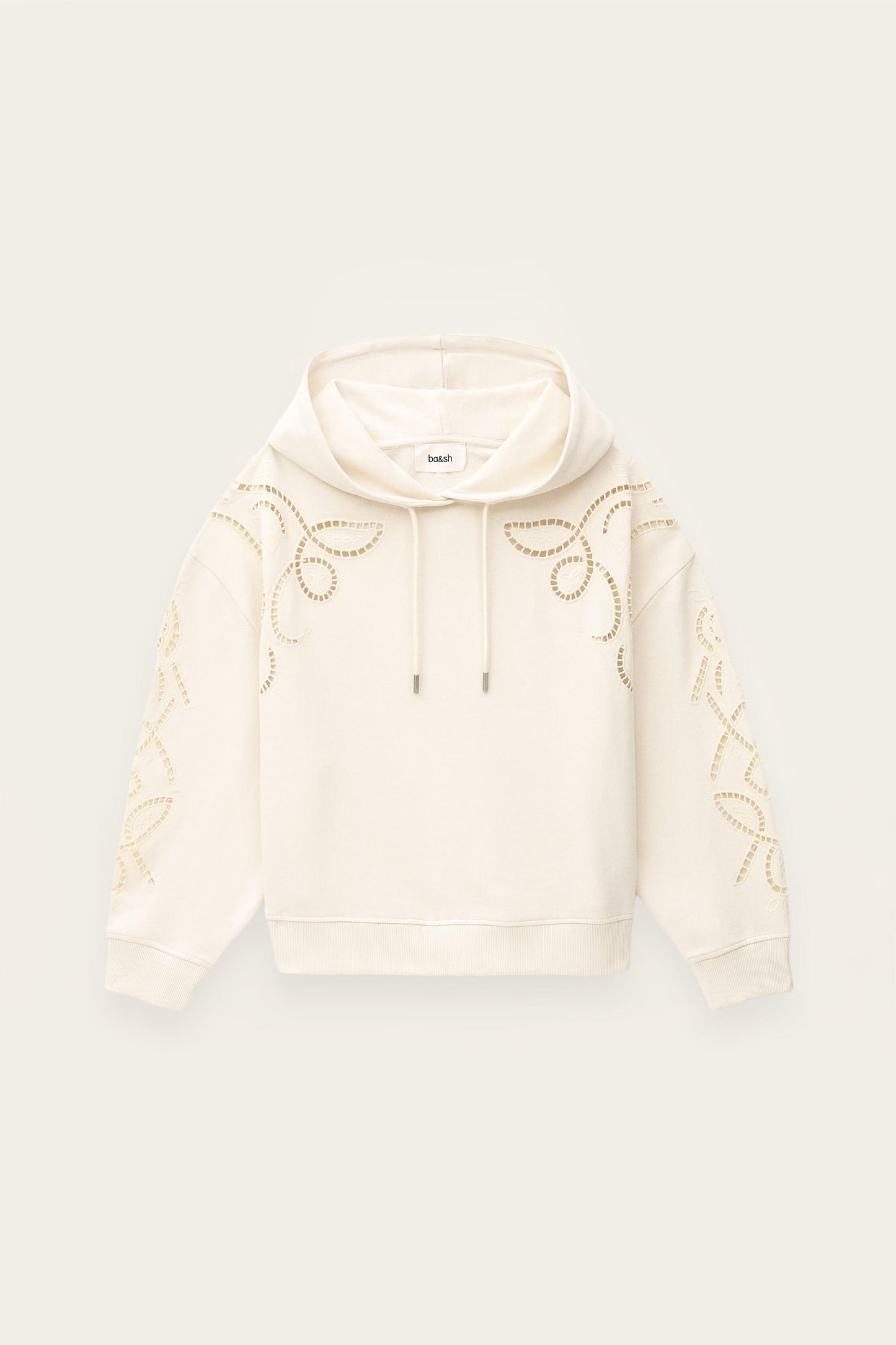 ba&sh Embroidered Hoodie Beni Off-White