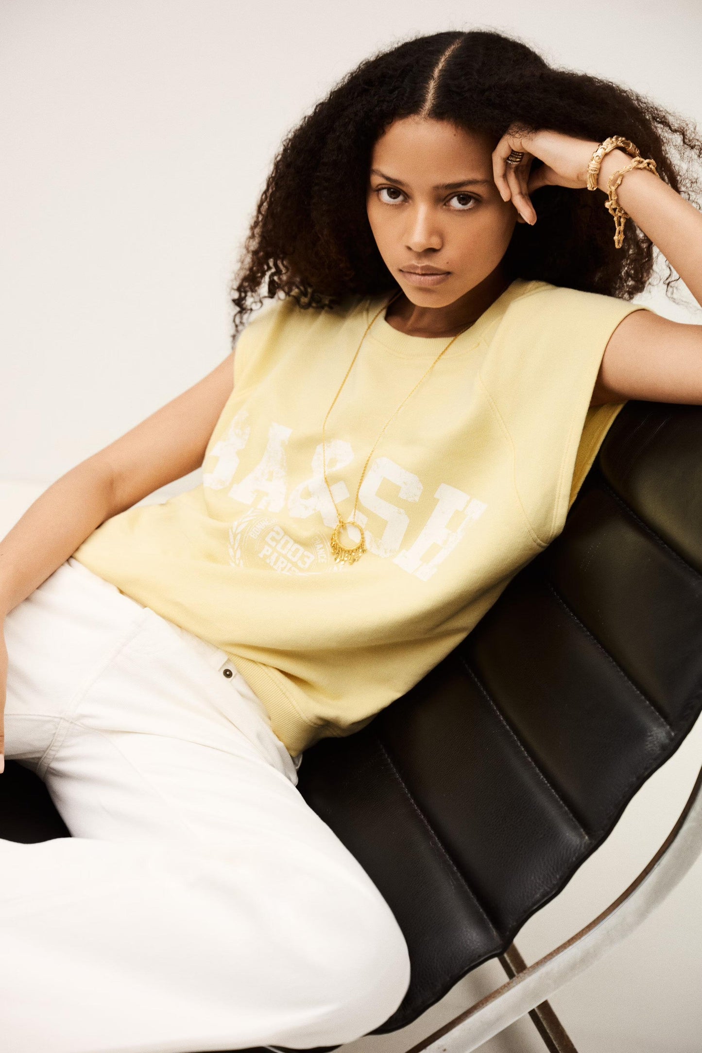 ba&sh Sleeveless Sweatshirt Beata Yellow