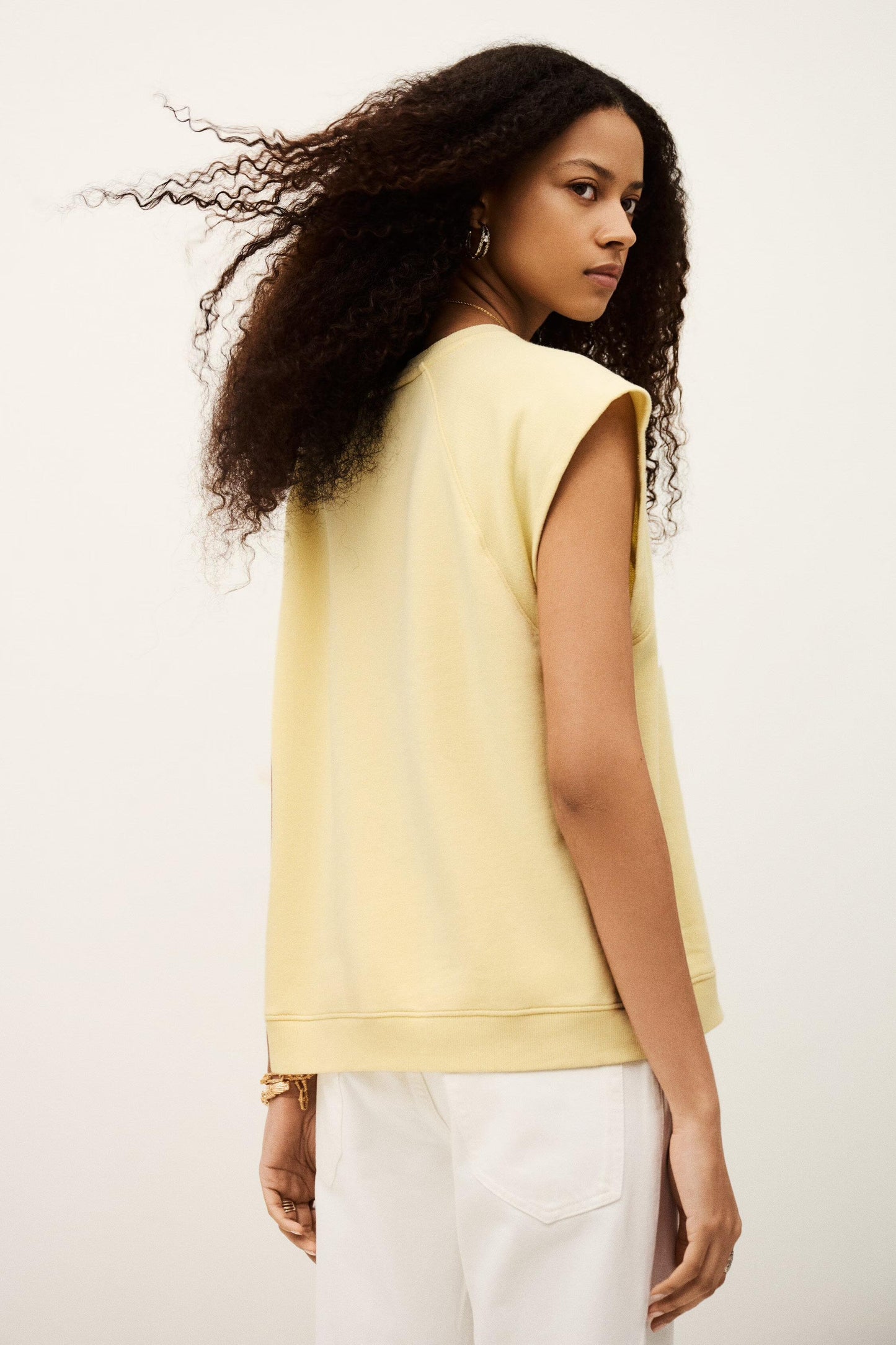 ba&sh Sleeveless Sweatshirt Beata Yellow