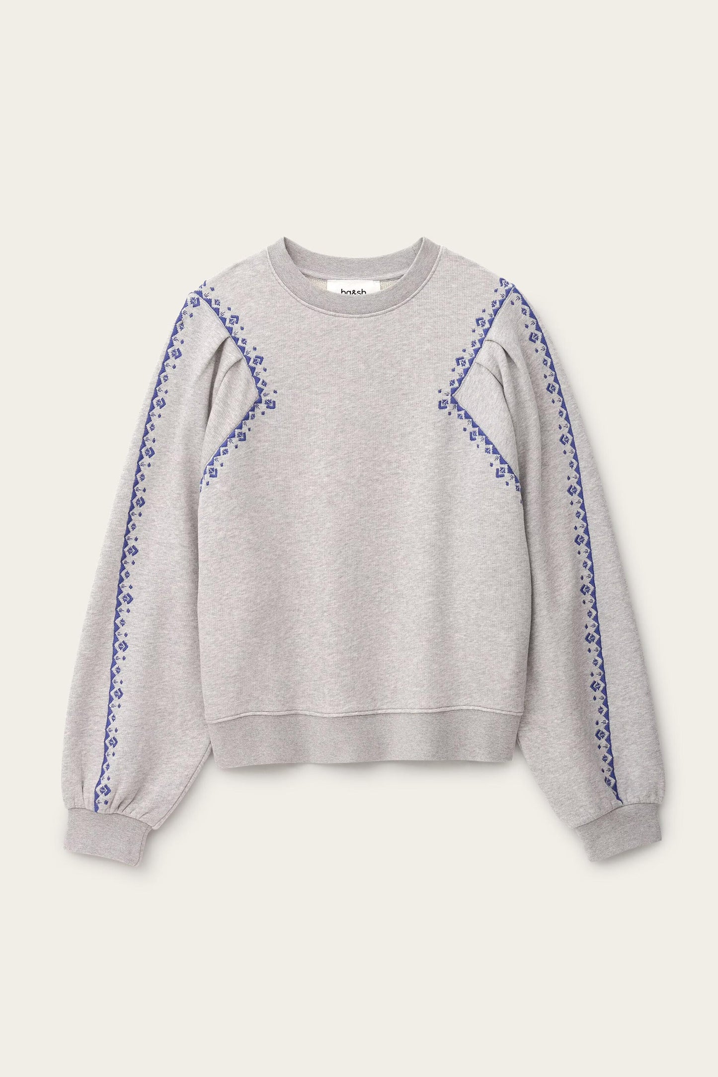 ba&sh Embroidered Sweatshirt Mesta Gray