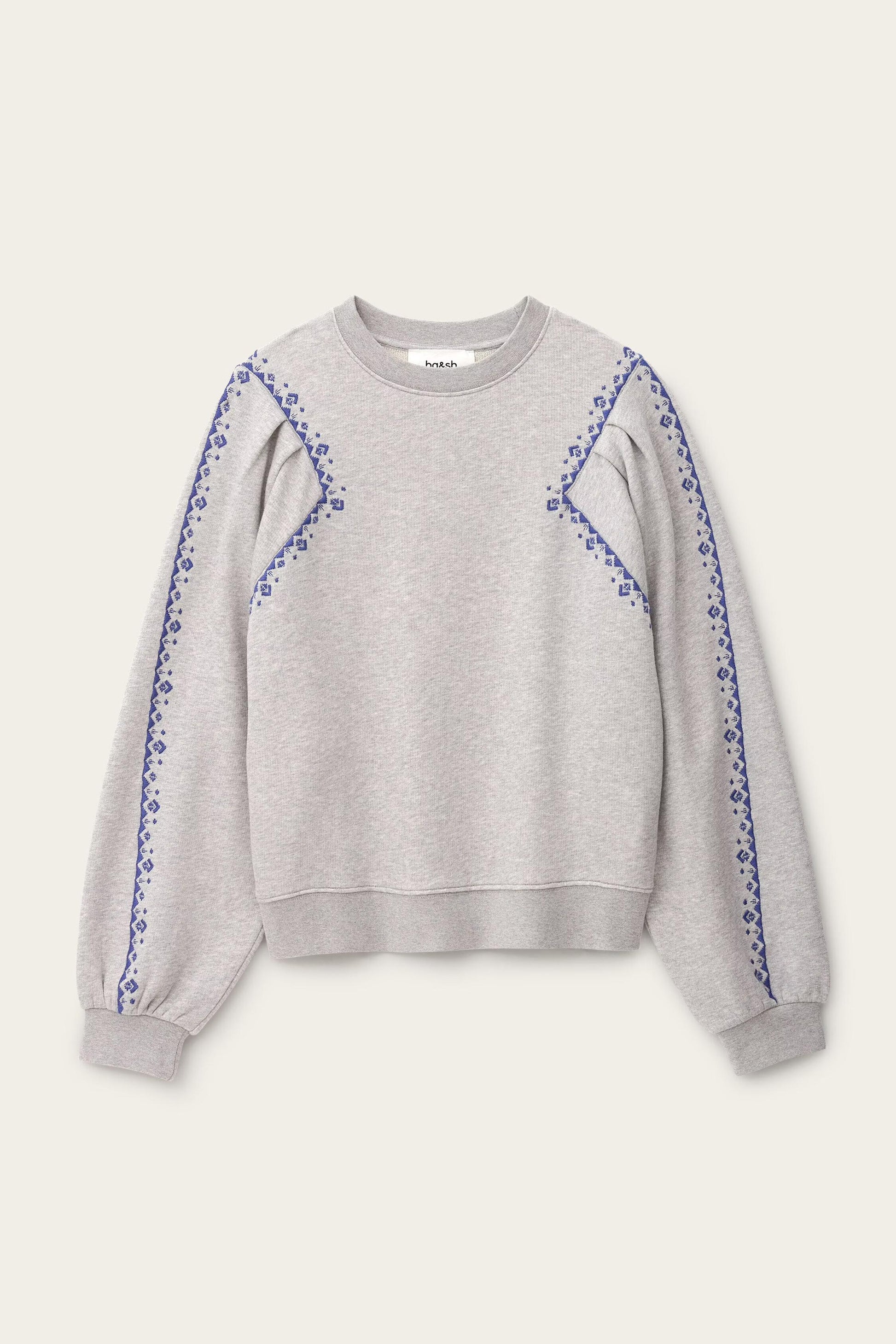 ba&sh Embroidered Sweatshirt Mesta Gray