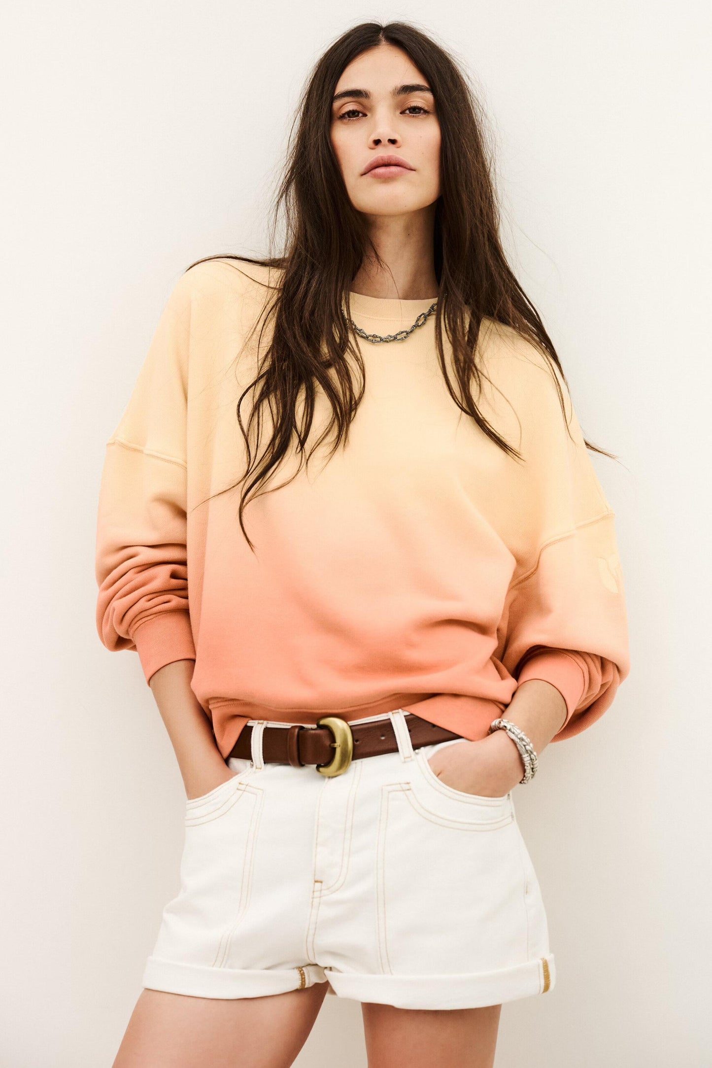 ba&sh Oversize Sweatshirt Mahida Yellow