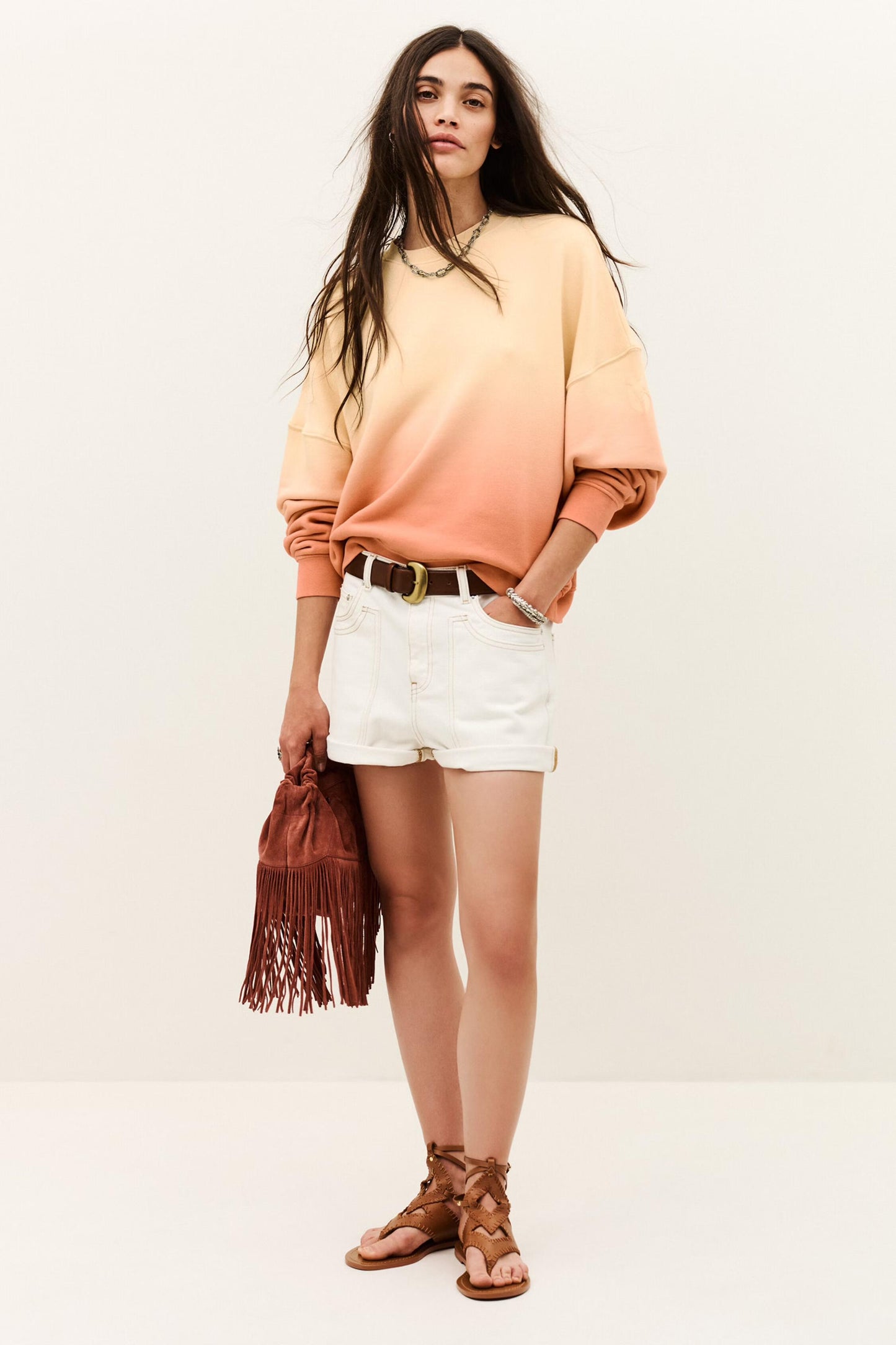 ba&sh Oversize Sweatshirt Mahida Yellow