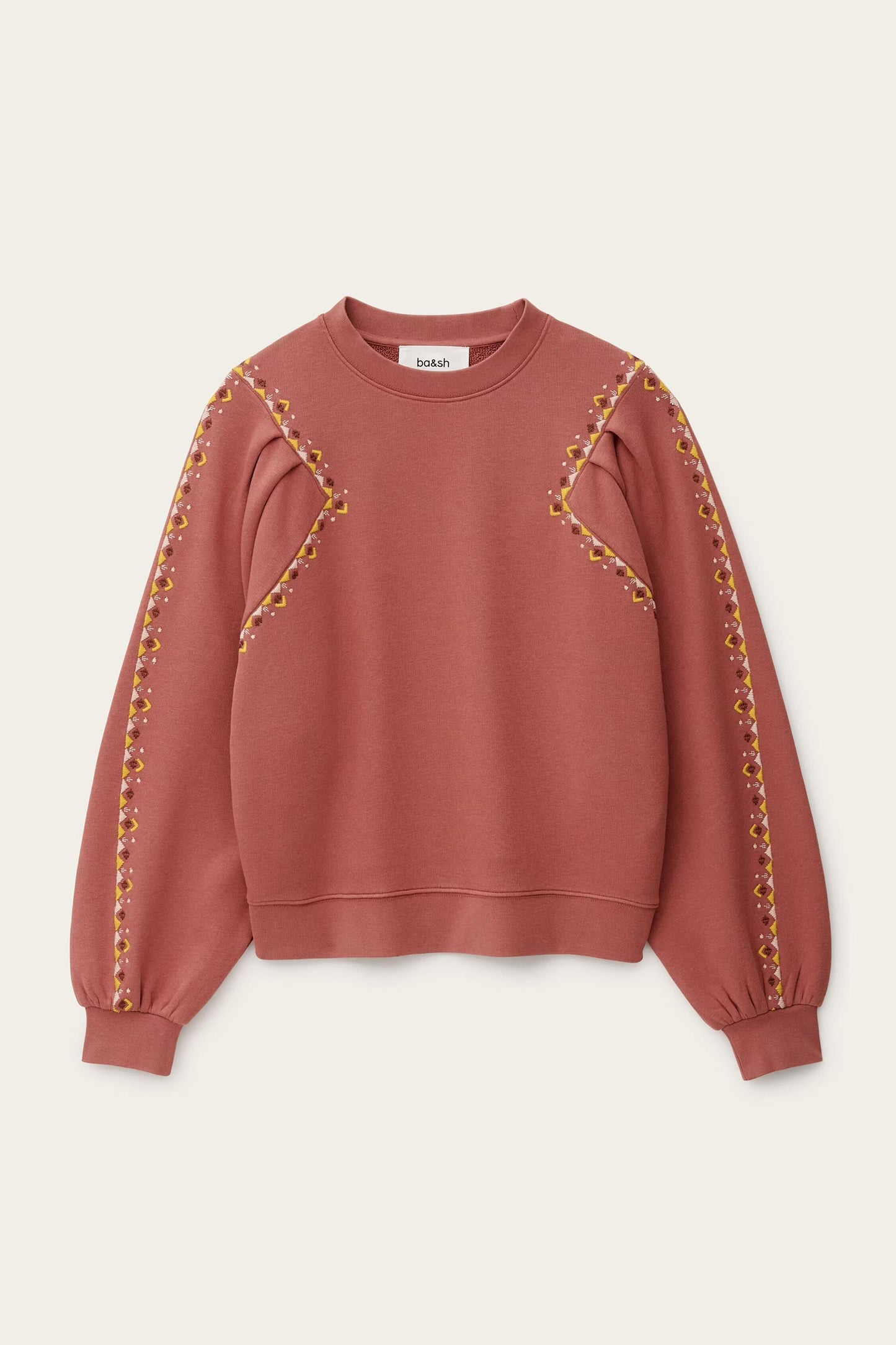 ba&sh Embroidered Sweatshirt Mesta Pink