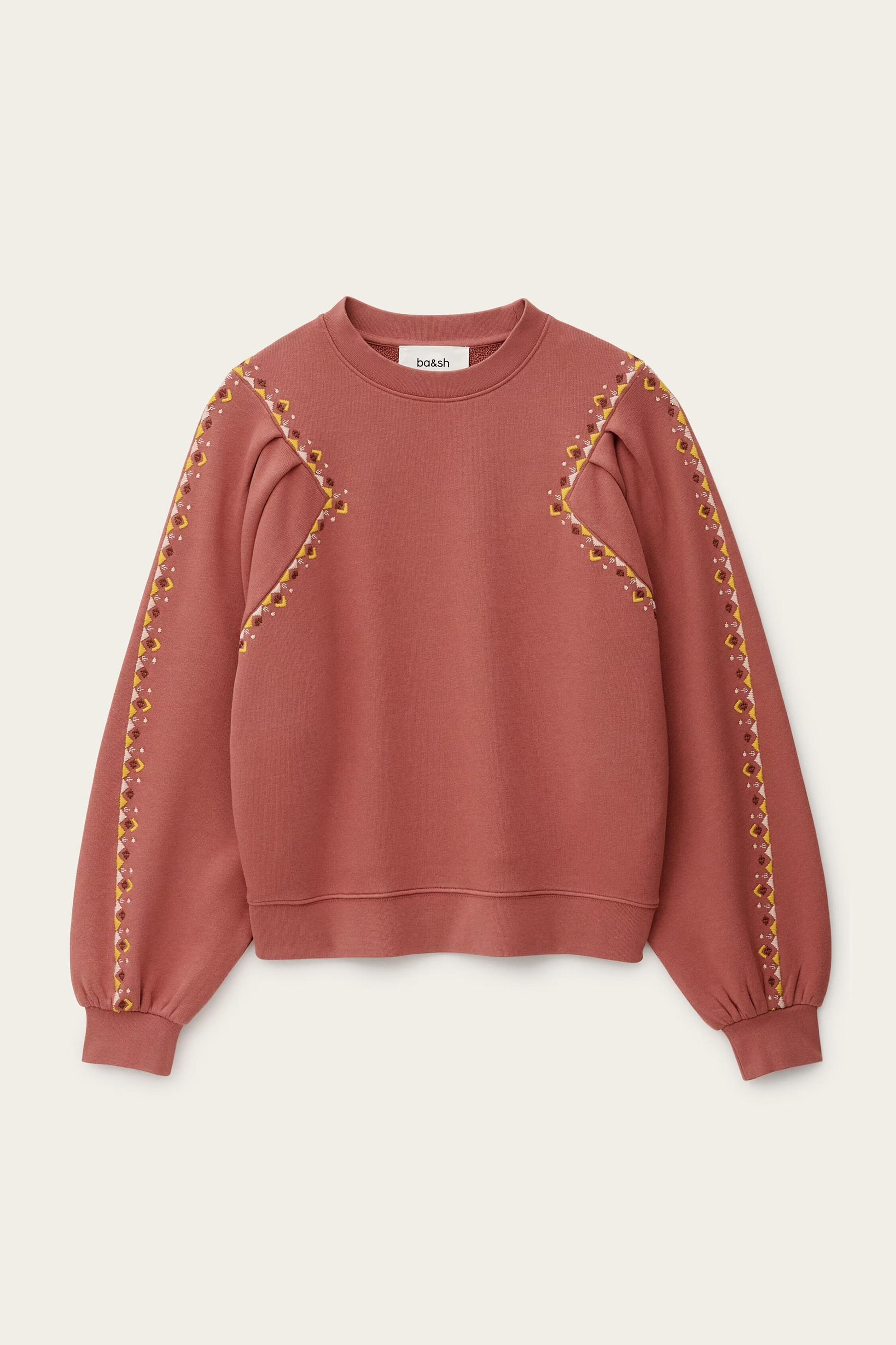 ba&sh Embroidered Sweatshirt Mesta Pink