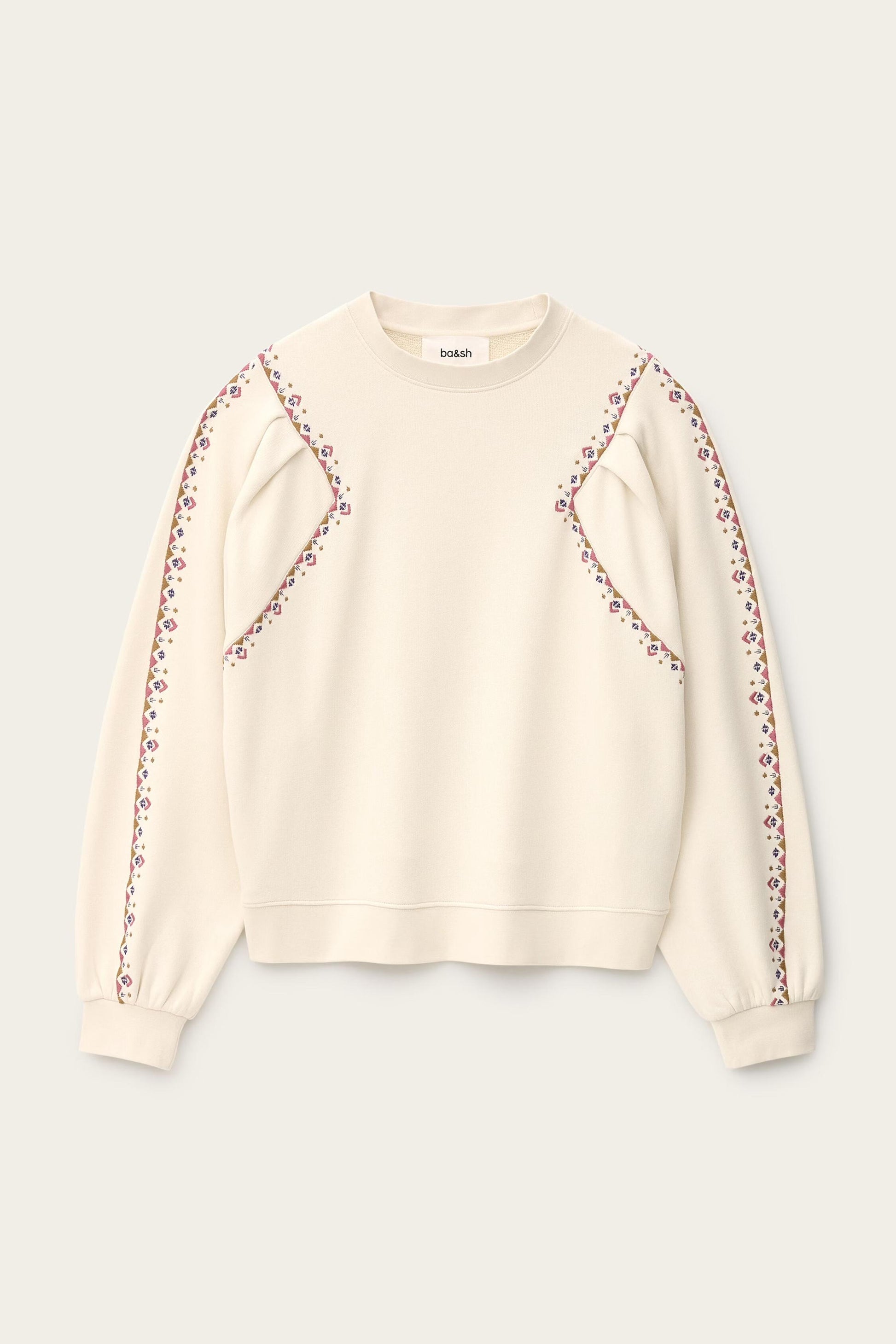 ba&sh Embroidered Sweatshirt Mesta Off-White