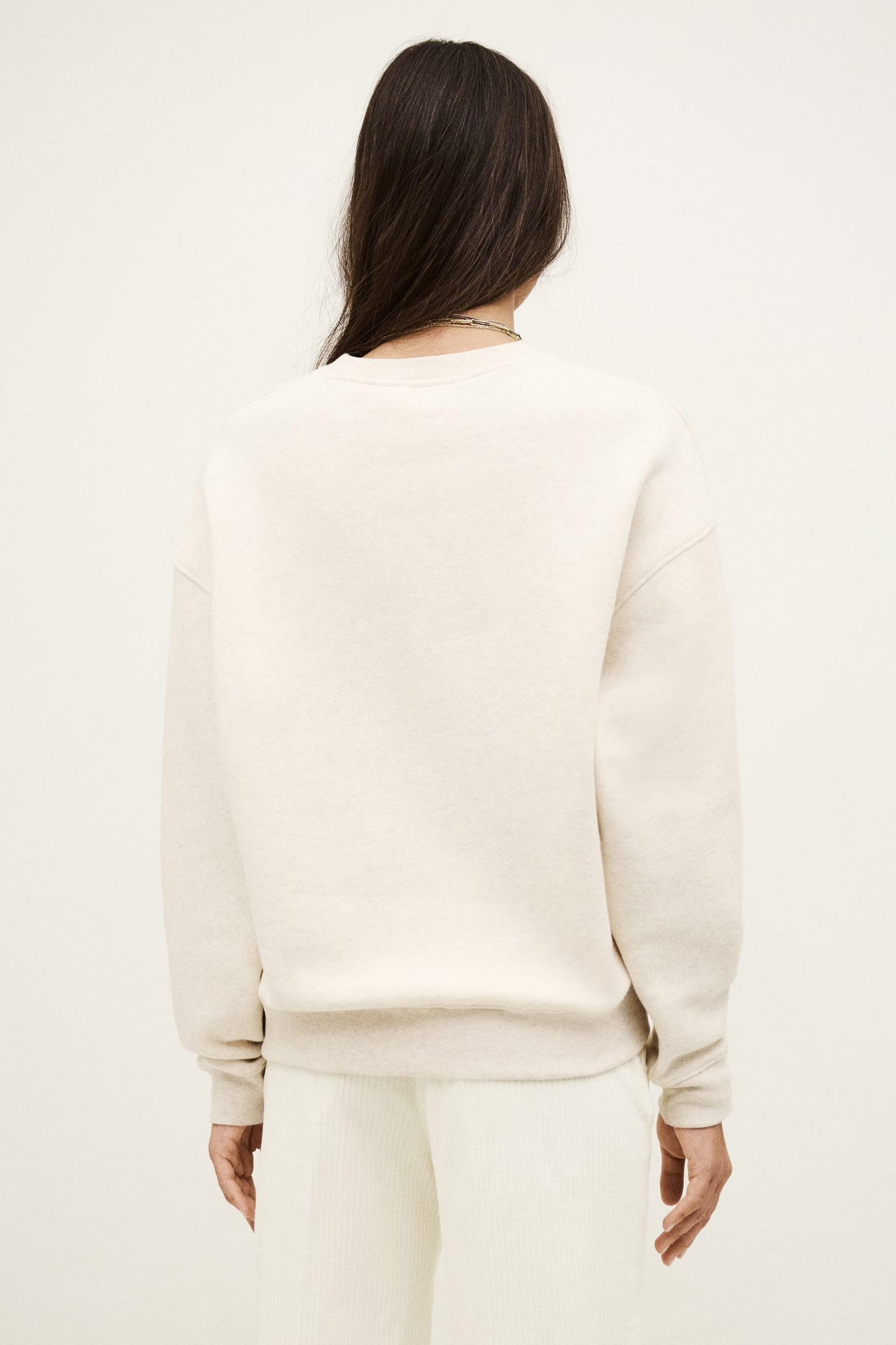 ba&sh Long-Sleeve Sweatshirt Fenja Beige