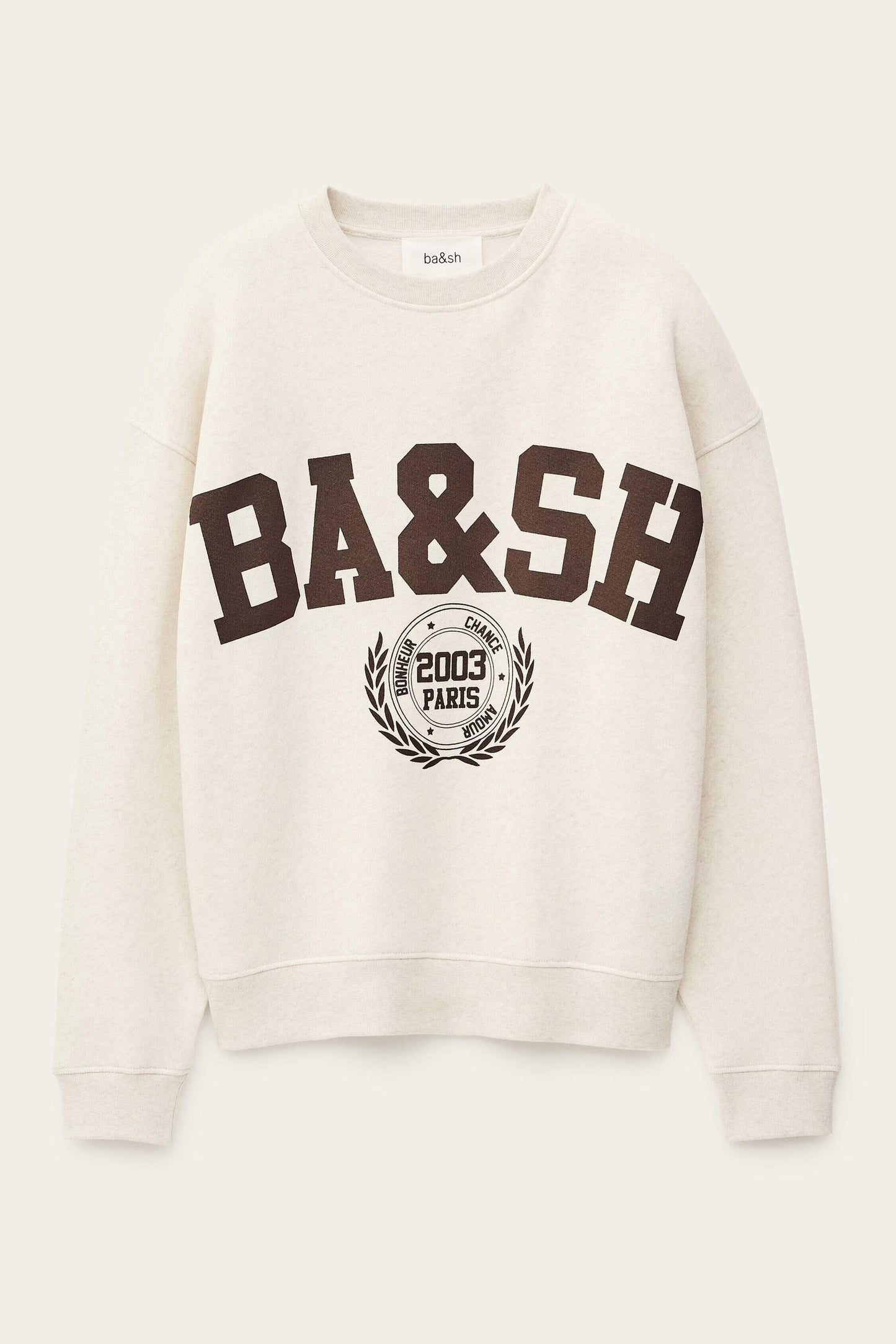 ba&sh Long-Sleeve Sweatshirt Fenja Beige