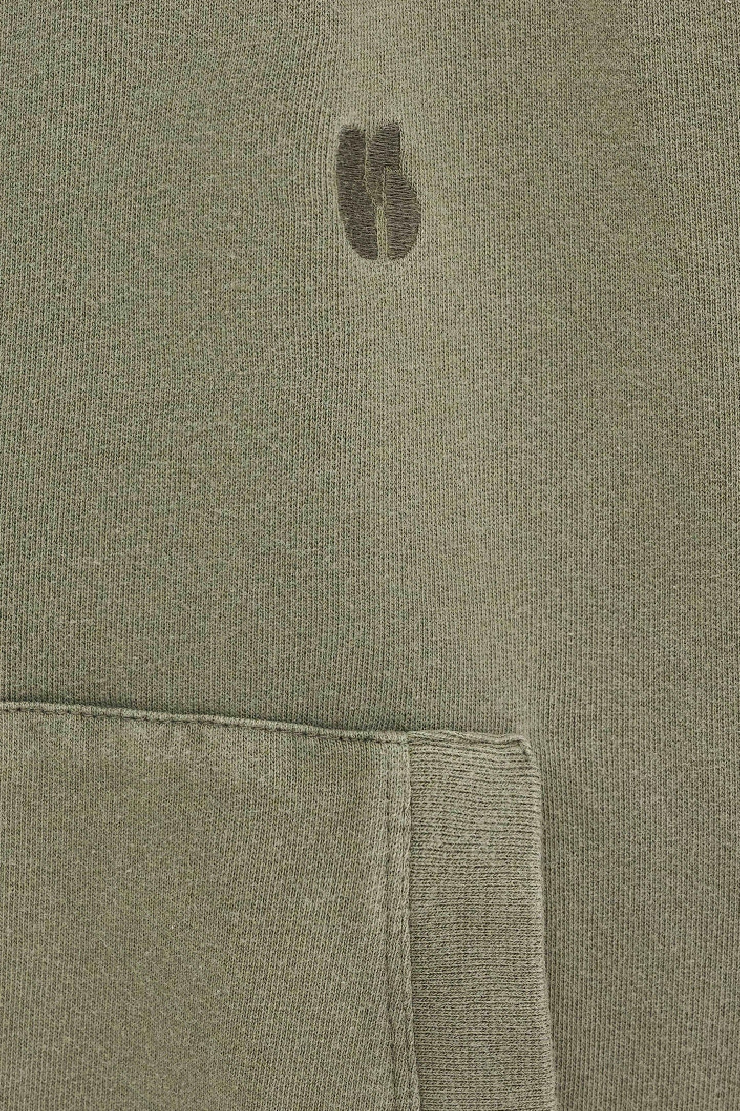ba&sh Zipped Cotton Sweatshirt Kira Green