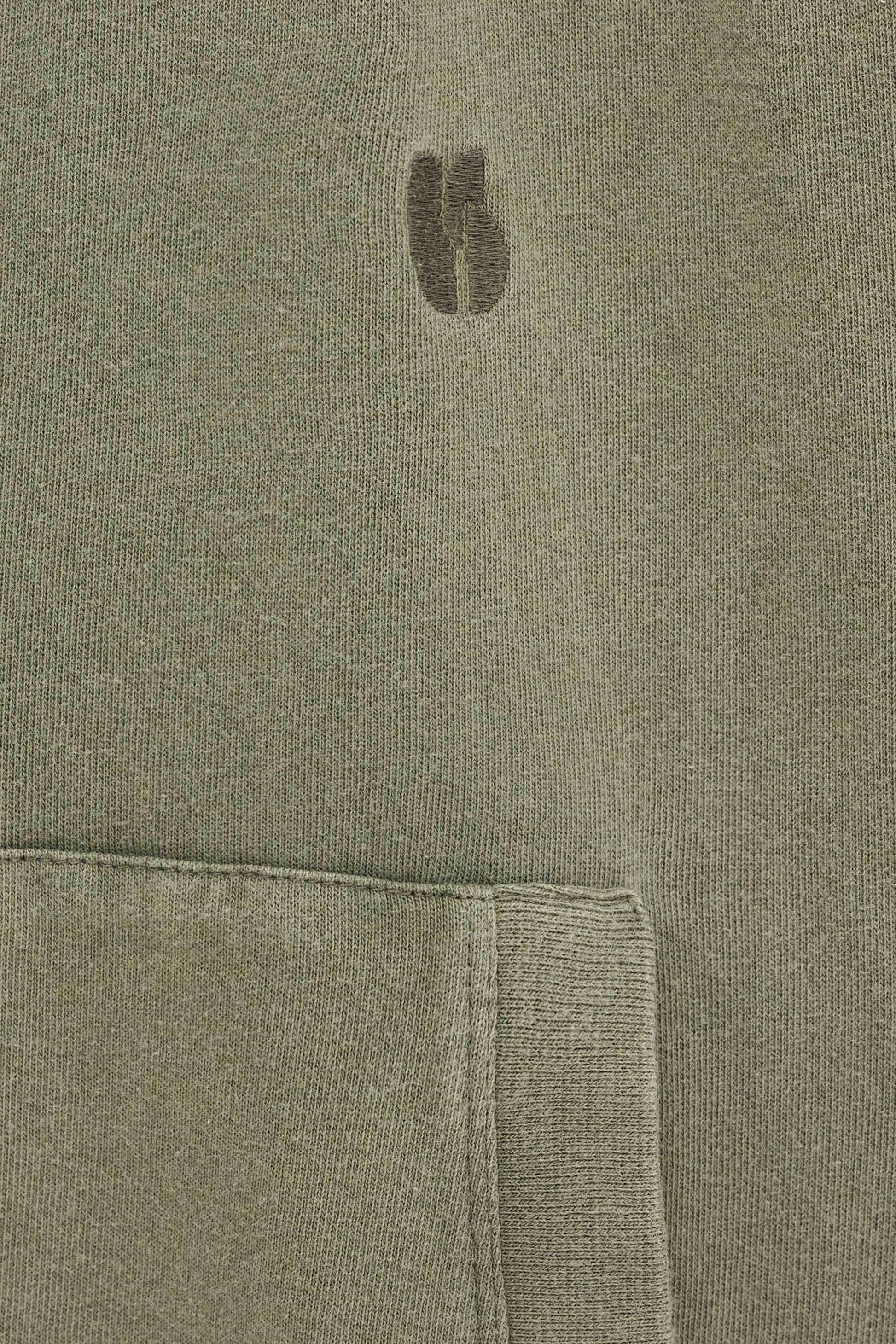 ba&sh Zipped Cotton Sweatshirt Kira Green