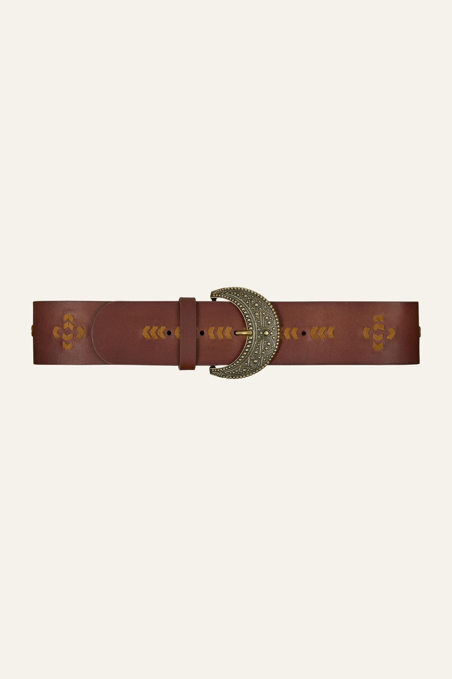 ba&sh Braided Leather Belt Banha Brown