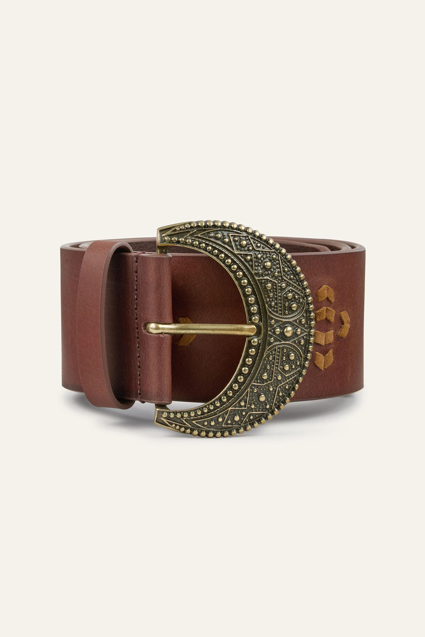 ba&sh Braided Leather Belt Banha Brown