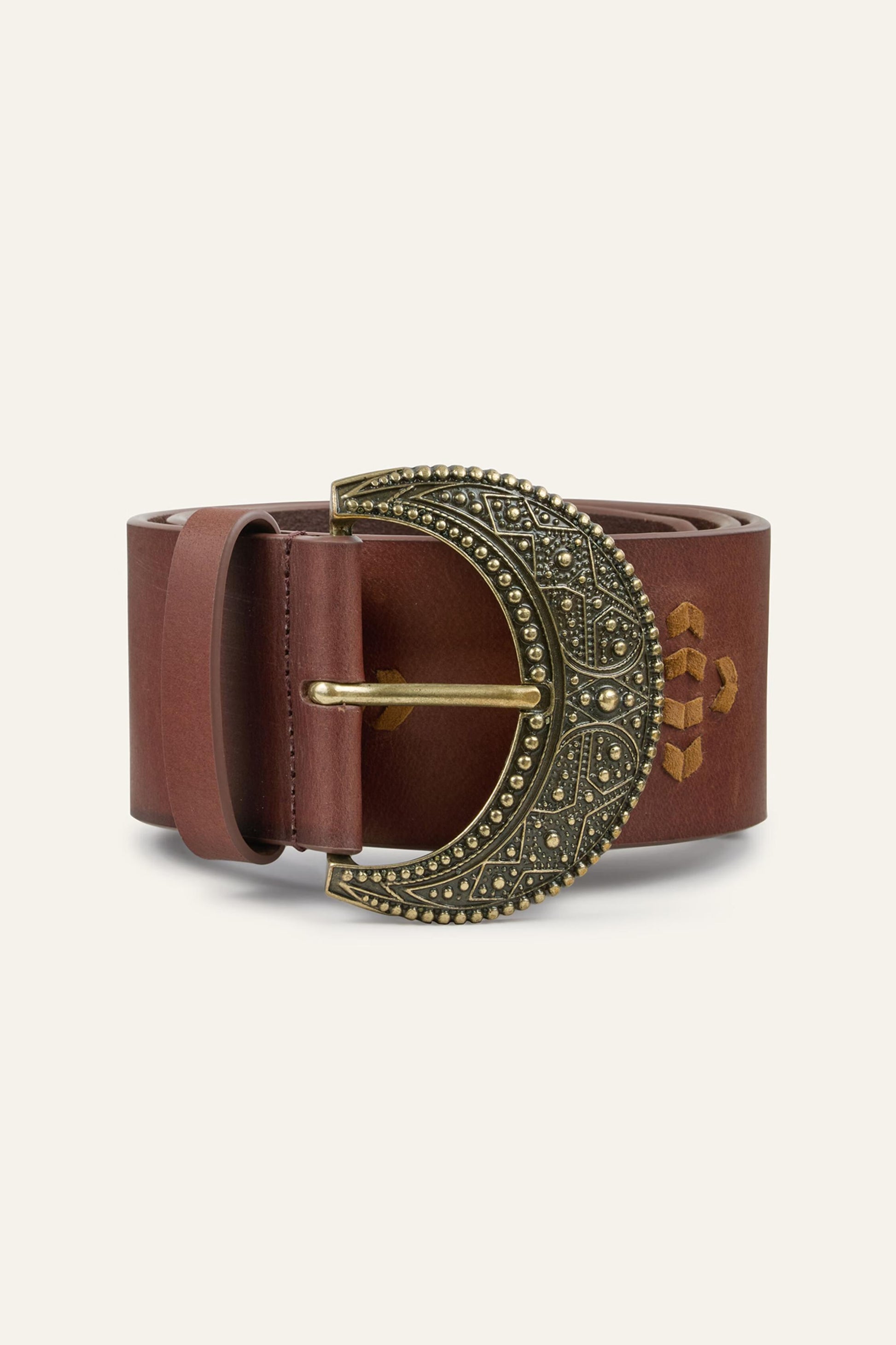 ba&sh Braided Leather Belt Banha Brown