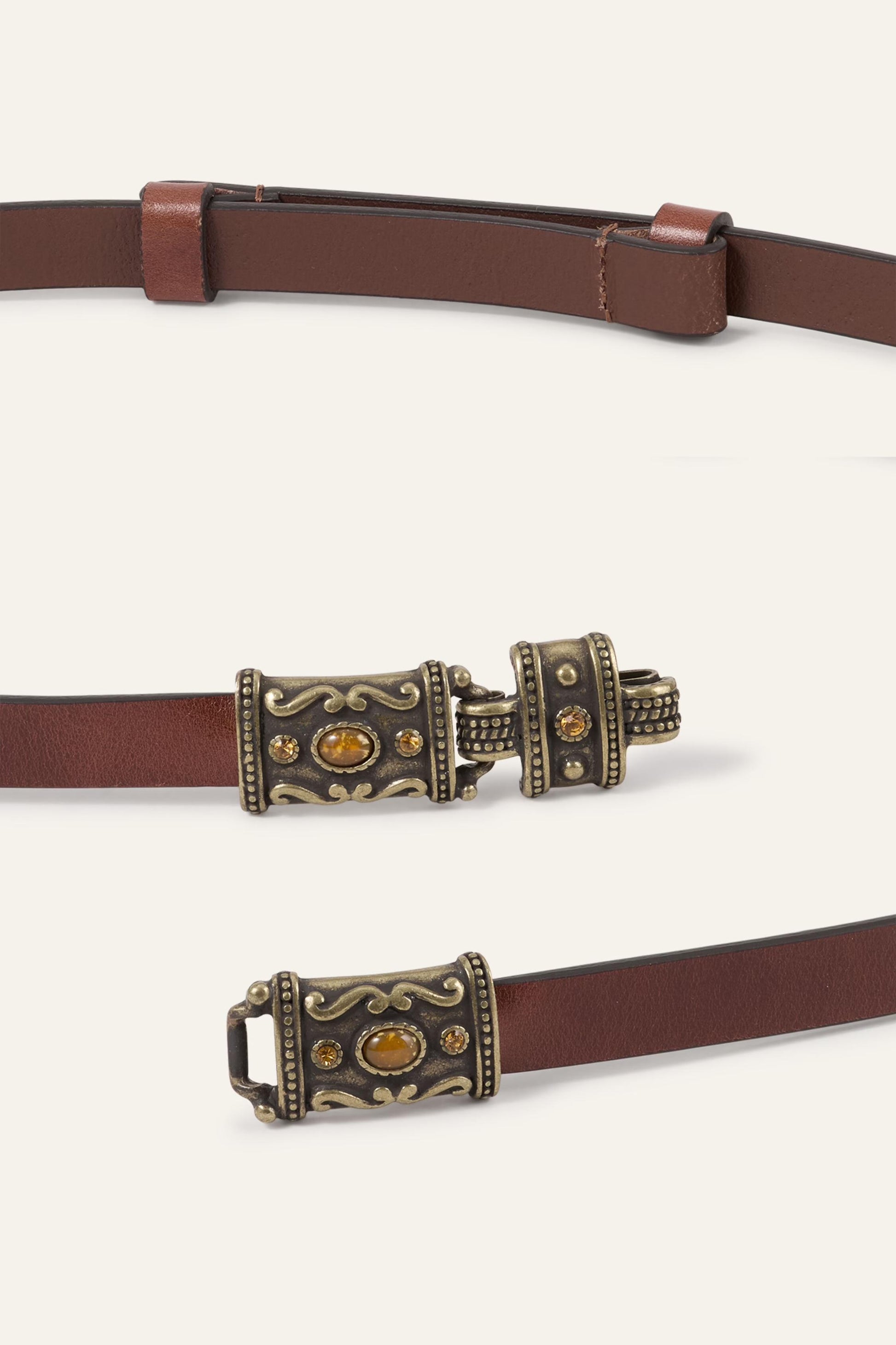 ba&sh Leather Belt Bara Brown