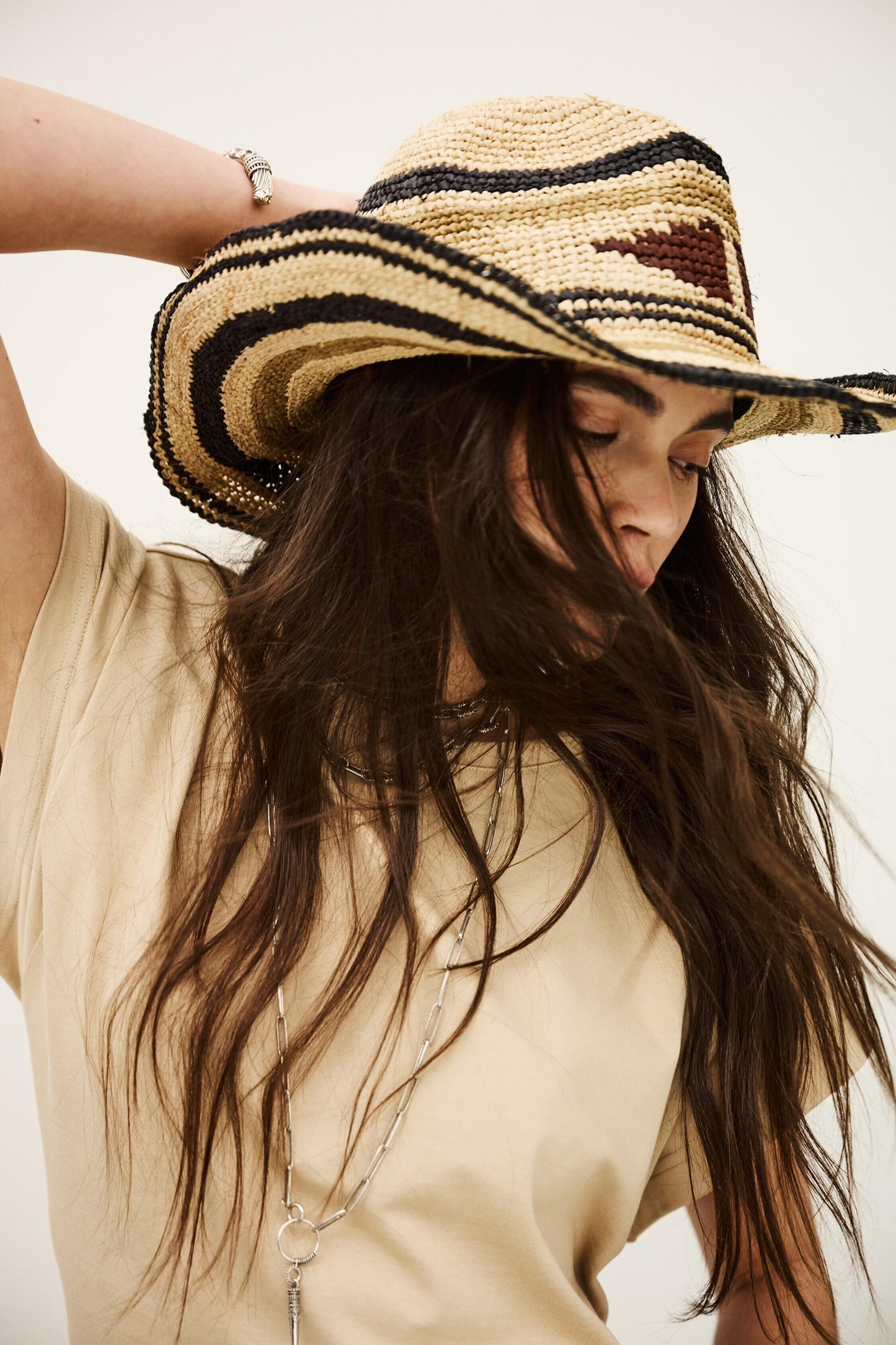 ba&sh Woven Hat Hindira Multicolored