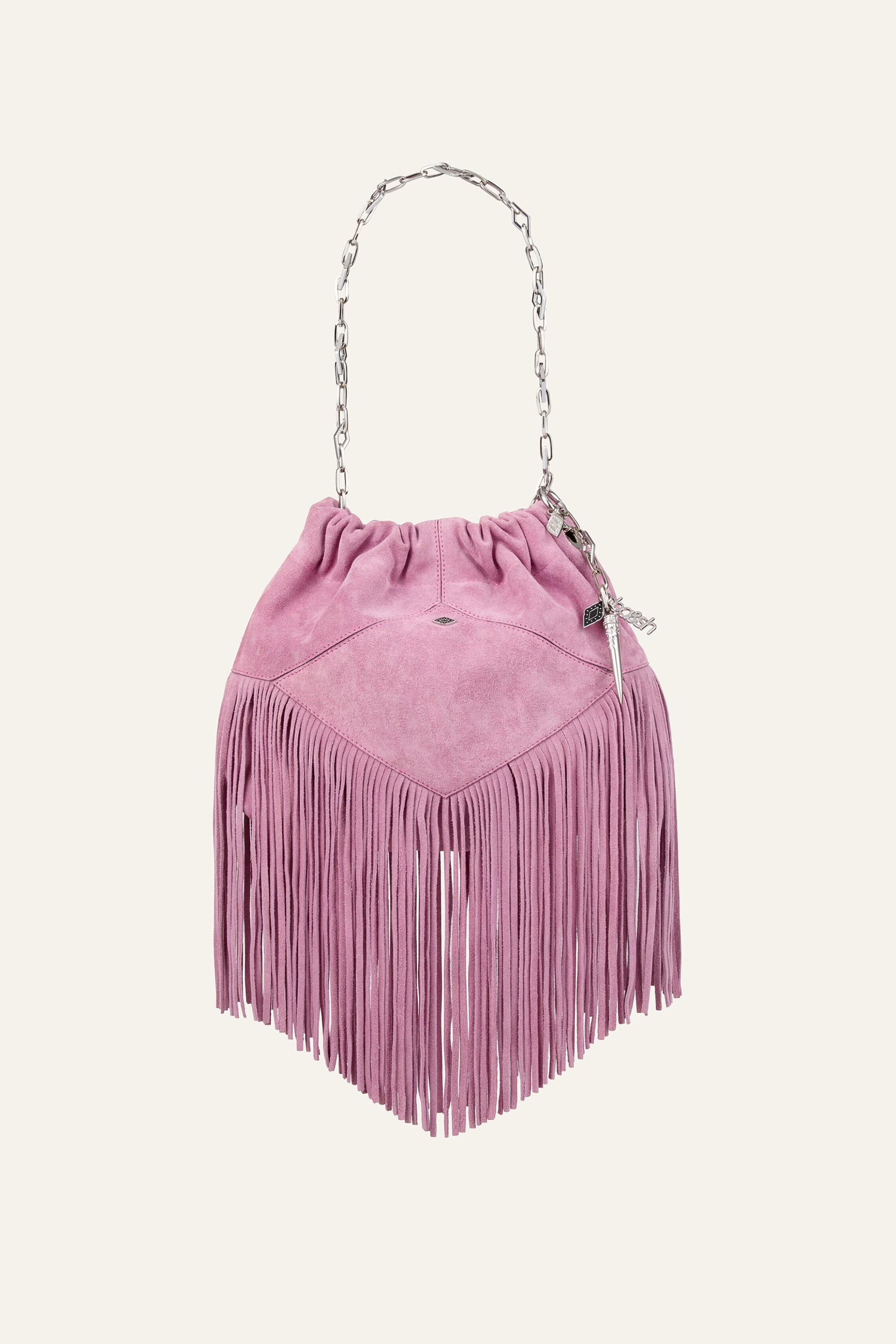 ba&sh Mini Suede Bag June Pink