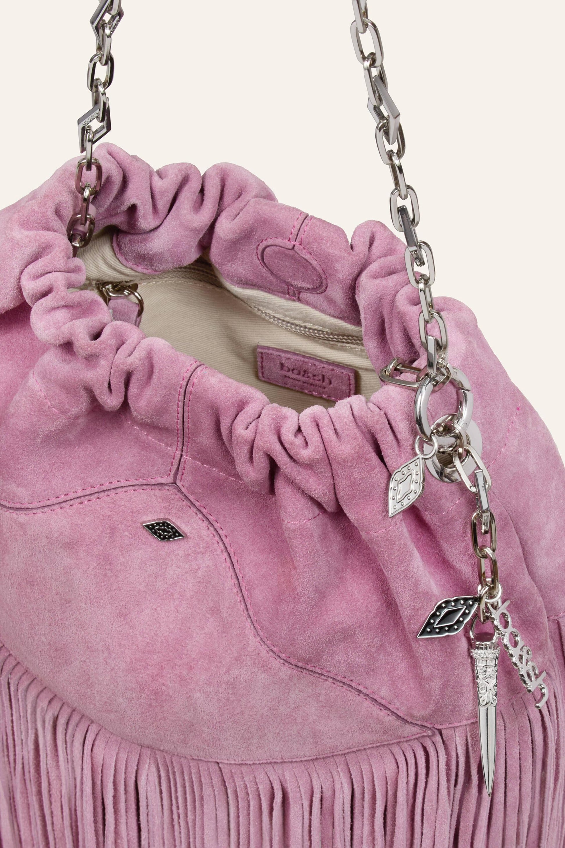 ba&sh Mini Suede Bag June Pink
