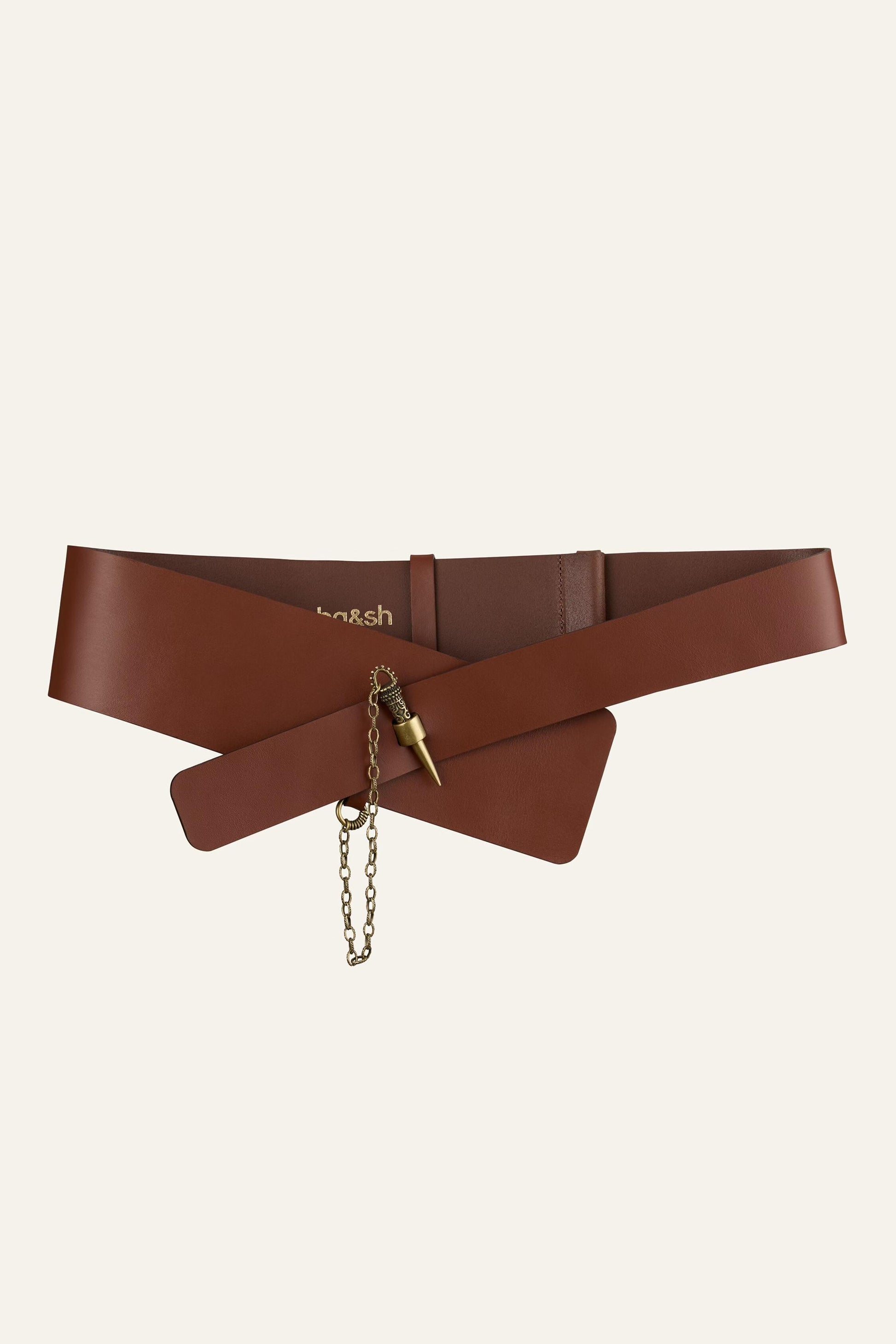 ba&sh Leather Belt Baina Brown